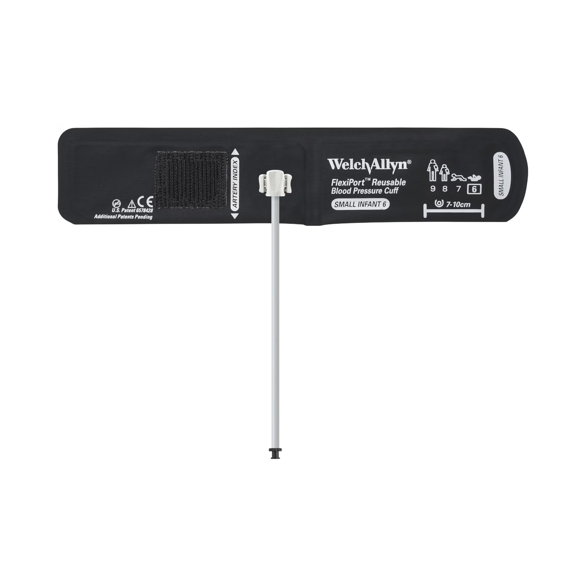 Welch Allyn - REUSE-06-1TP Reusable Blood Pressure Cuff FlexiPort® 7 to 10 cm Arm Nylon Cuff Infant Cuff