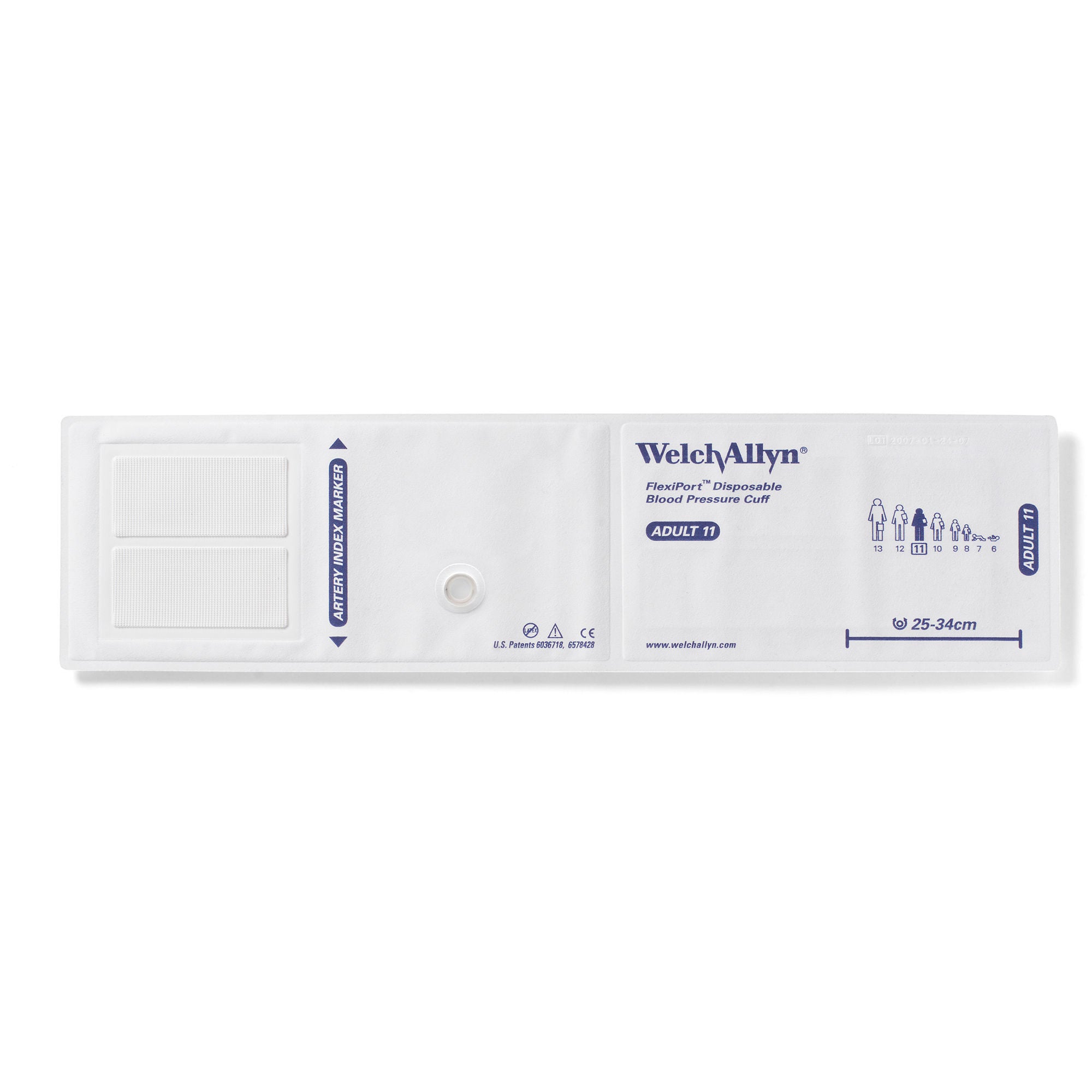 Welch Allyn - SOFT-09 Single Patient Use Blood Pressure Cuff FlexiPort® 15 to 21 cm Arm Cloth Fabric Cuff Child Cuff