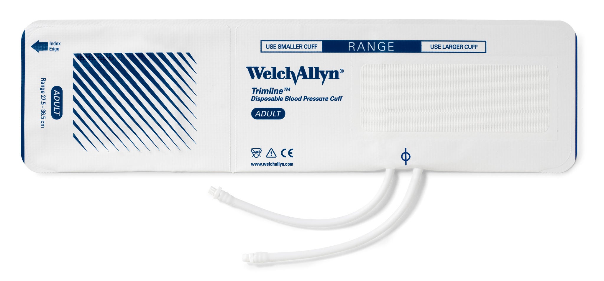 Welch Allyn - VINYL-11 Single Patient Use Blood Pressure Cuff FlexiPort® 25 to 34 cm Arm Vinyl Cuff Adult Cuff
