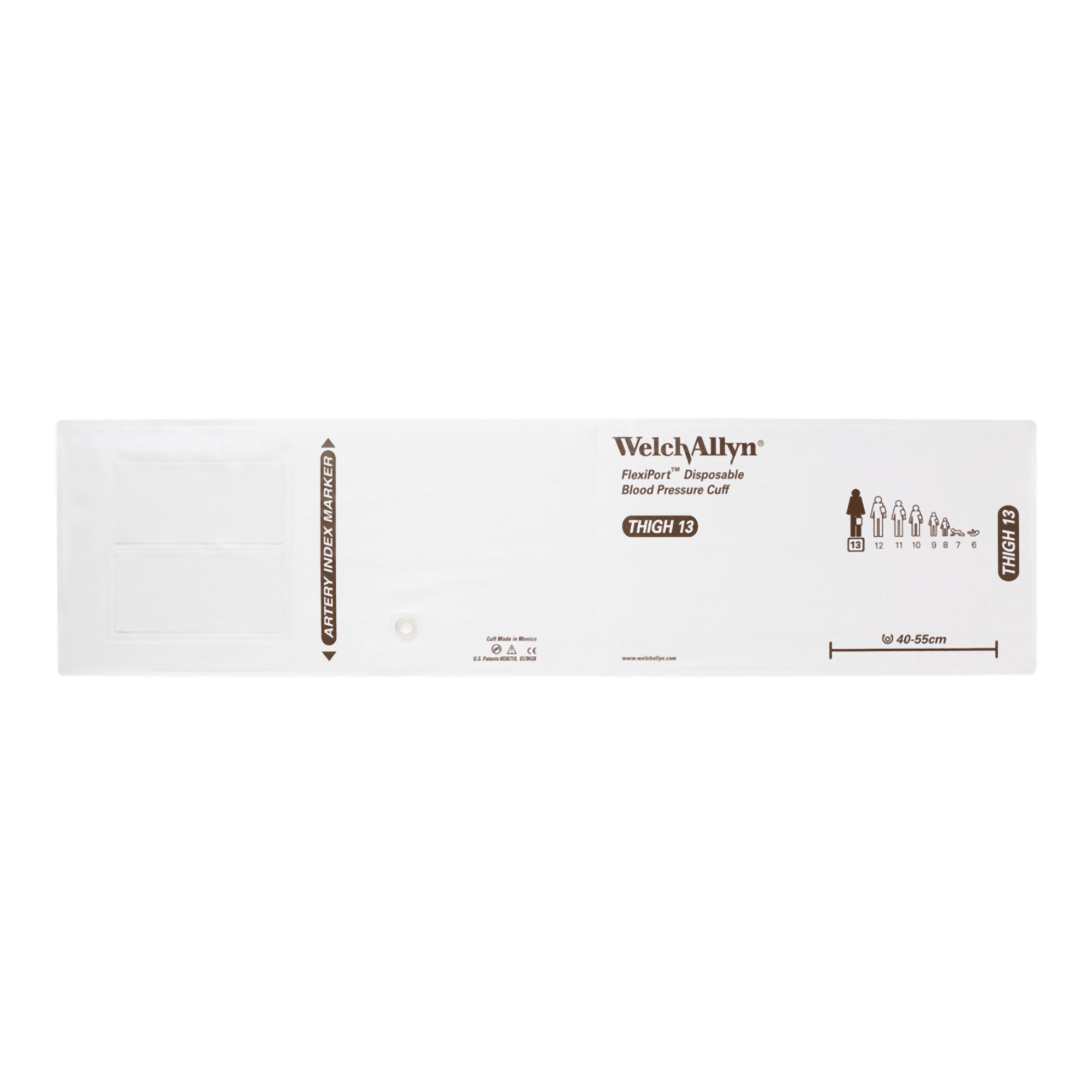 Welch Allyn - VINYL-13 Single Patient Use Blood Pressure Cuff FlexiPort® 40 to 55 cm Leg Vinyl Cuff Thigh Cuff
