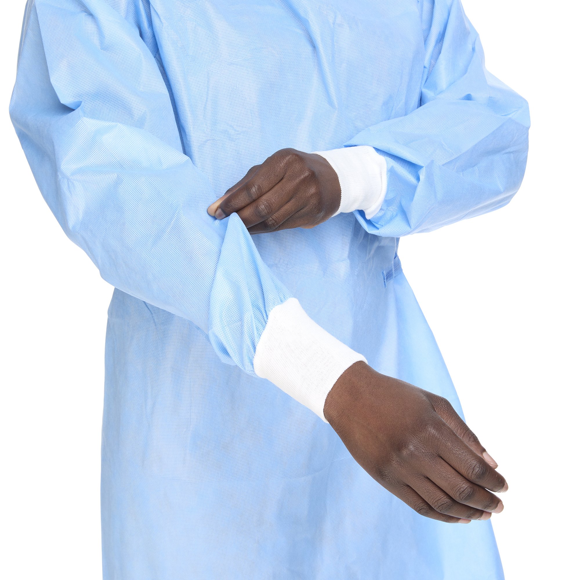 O&M Halyard Inc 99284 - Halyard Basics Nonreinforced Surgical Gown with Towel, Large, Blue - 1/Each, 20/Case