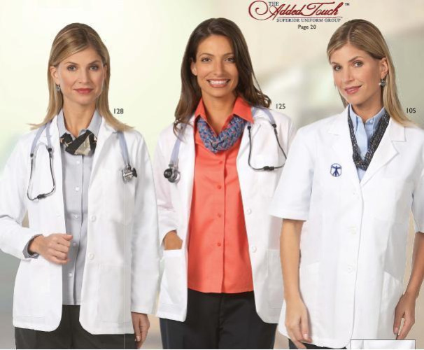 Fashion Seal Uniforms - 128-S Lab Jacket White Small Hip Length 65% Polyester / 35% Cotton Reusable