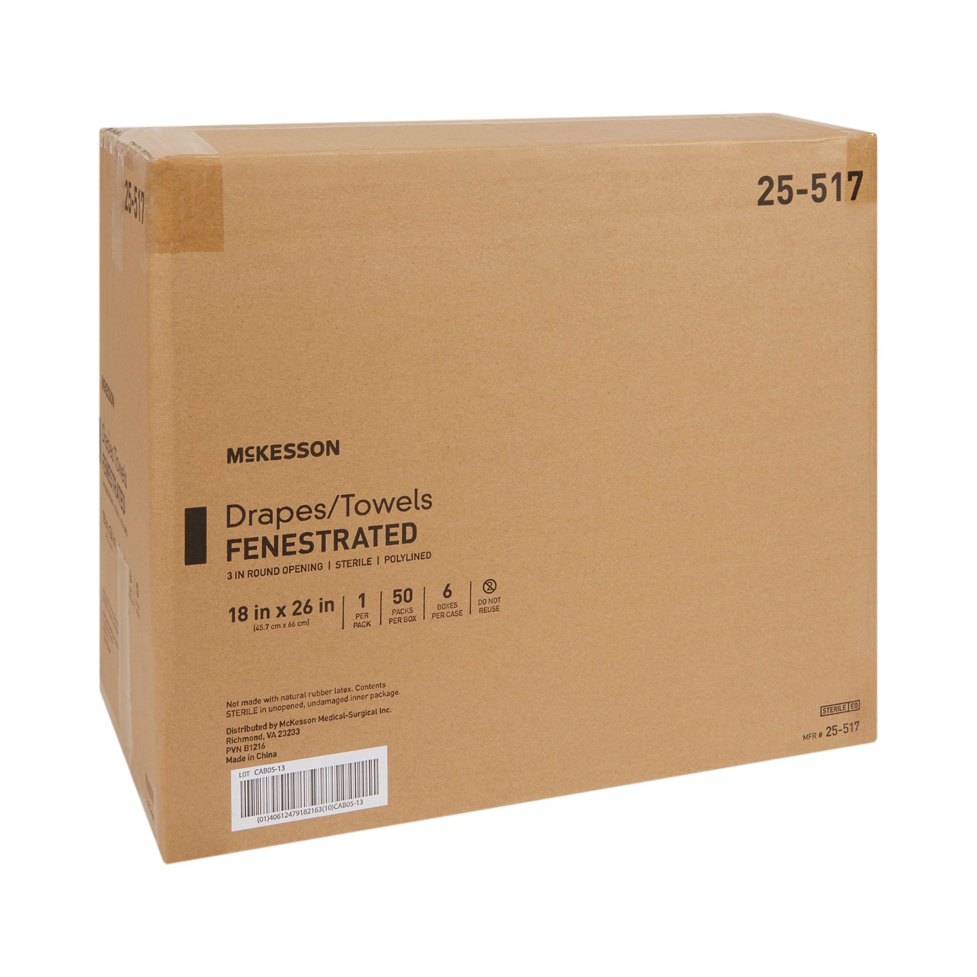 McKesson Brand 25-517 - McKesson Sterile Poly Lined Towel Drape, 18 x 26 Inch - 50/Box, 300/Case