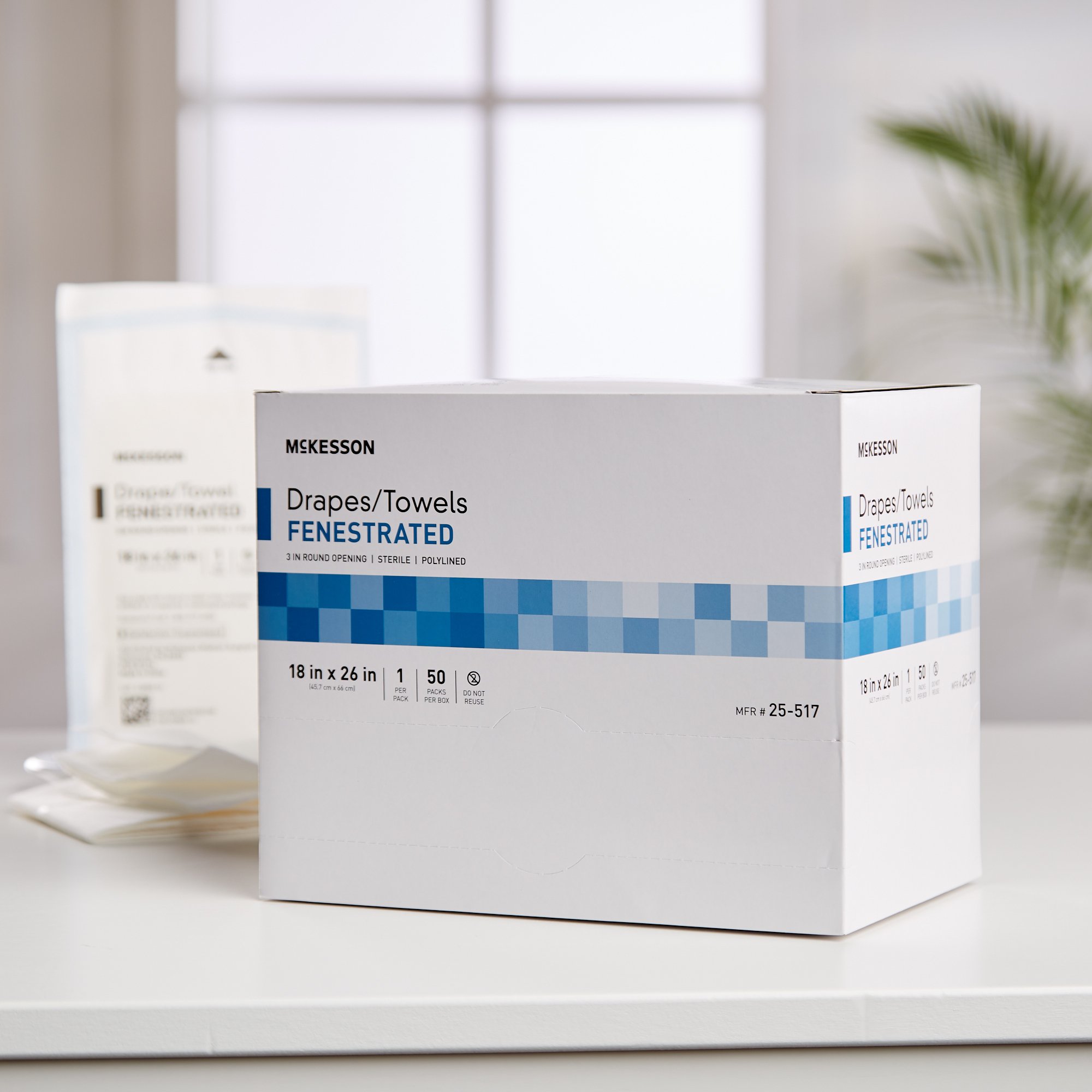 McKesson Brand 25-517 - McKesson Sterile Poly Lined Towel Drape, 18 x 26 Inch - 50/Box, 300/Case