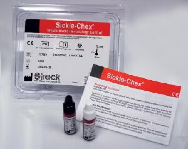 Streck Laboratories - 217653 Sickle Cell Screening Test, Hemoglobin Electrophoresis Control Set Sickle-Chex® Whole Blood HGB S Positive Level / Negative Level 2 X 2.5 mL