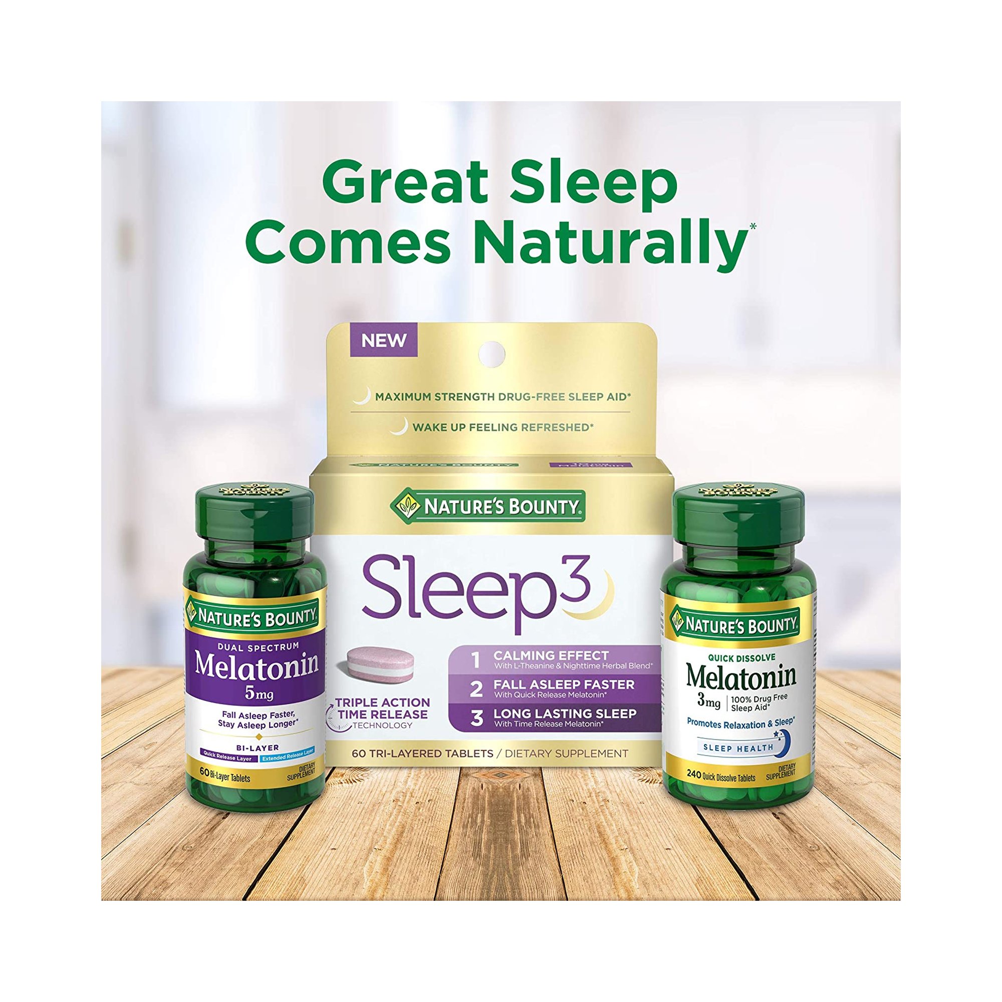 US Nutrition - 07431202832 Nature's Bounty® Melatonin Natural Sleep Aid