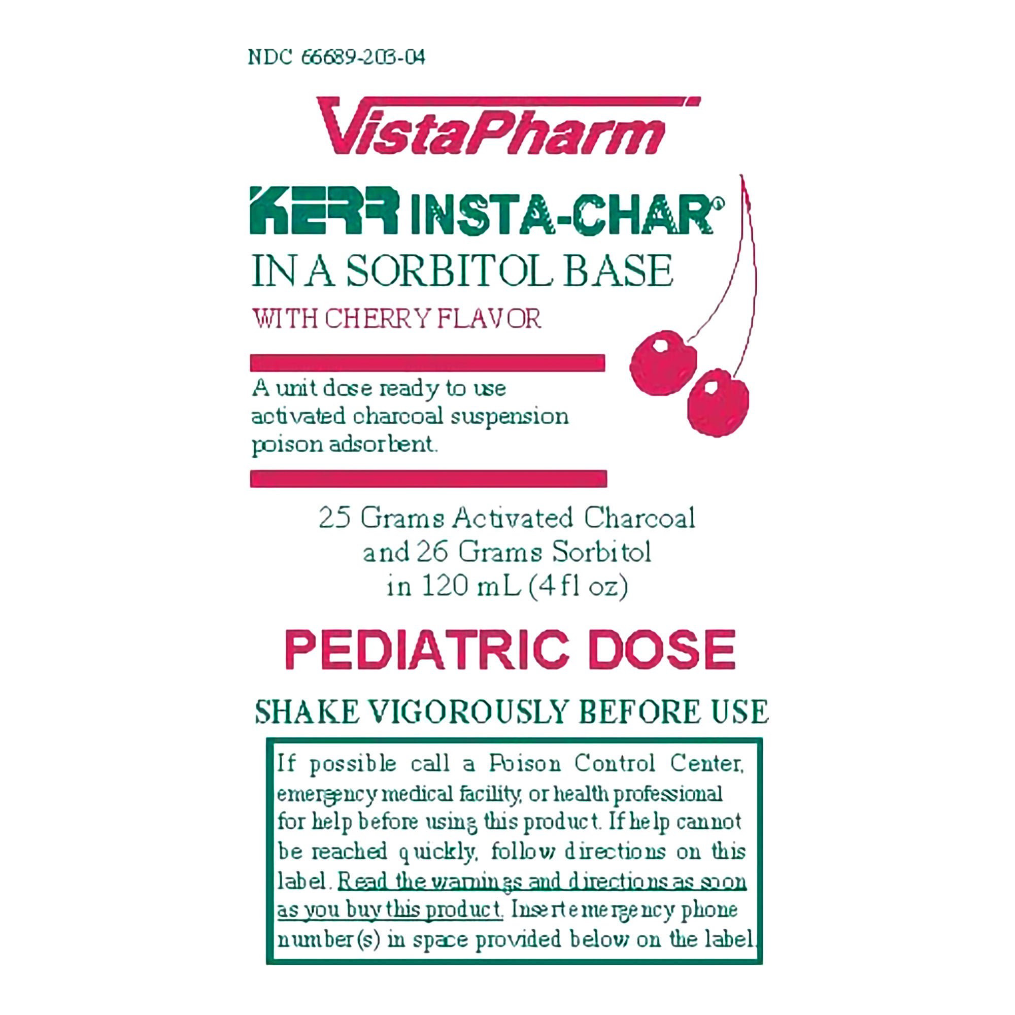 Kerr Insta-Char Poison Absorbent 66689020304 by Vista Pharma