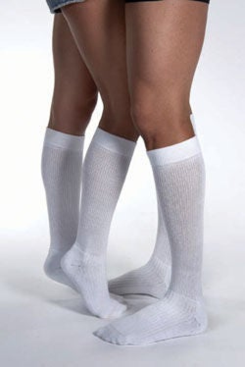 BSN Medical - 110494 Compression Stocking Jobst® ActiveWear Knee High Medium Cool Black Closed Toe