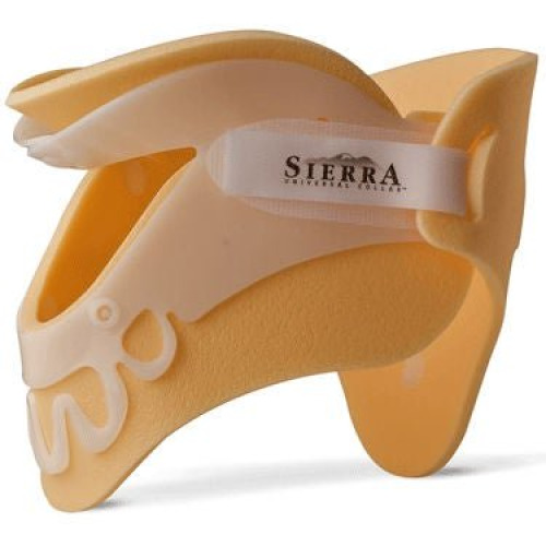 Aspen Medical Products - 983150 Rigid Cervical Collar with Replacement Pads Sierra Universal Collar™ Preformed Pediatric One Size Fits Most Two-Piece / Trachea Opening