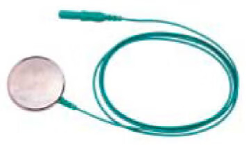 Natus Medical - 019-401200 EMG Ground Electrode with Leadwire Natus® 30.5 mm Diameter X 30 Inch Lead Length Stainless Steel NonSterile Disc Tip Reusable