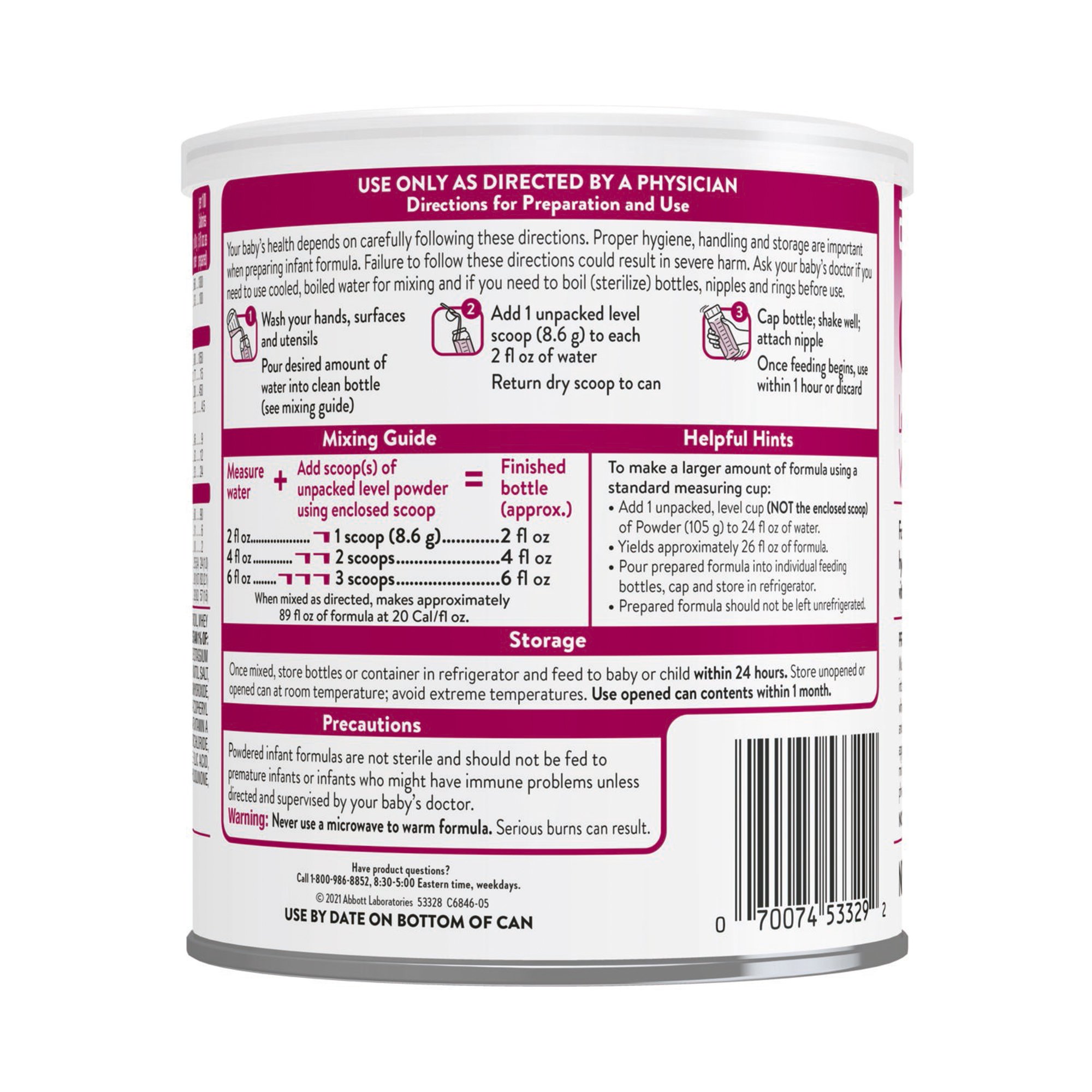 Abbott Nutrition 53328 - Calcilo XD® Low-Calcium/Vitamin D-Free with Iron Powder Infant Formula, 13.2-oz. - 1/Each, 6/Case
