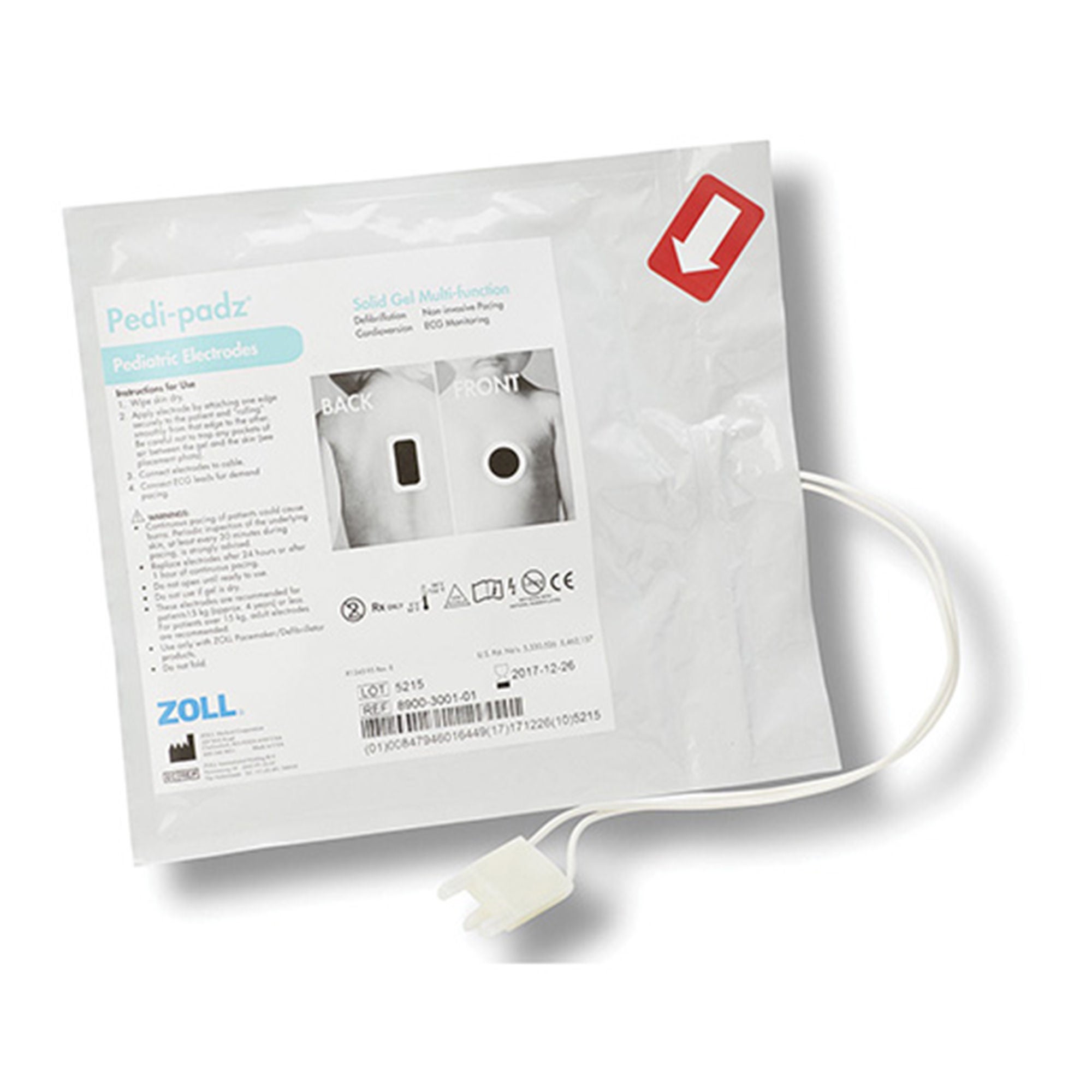 Zoll Medical - 8900-3000-01 AED Defibrillator Pad Pedi Padz® Plug Connector Pediatric