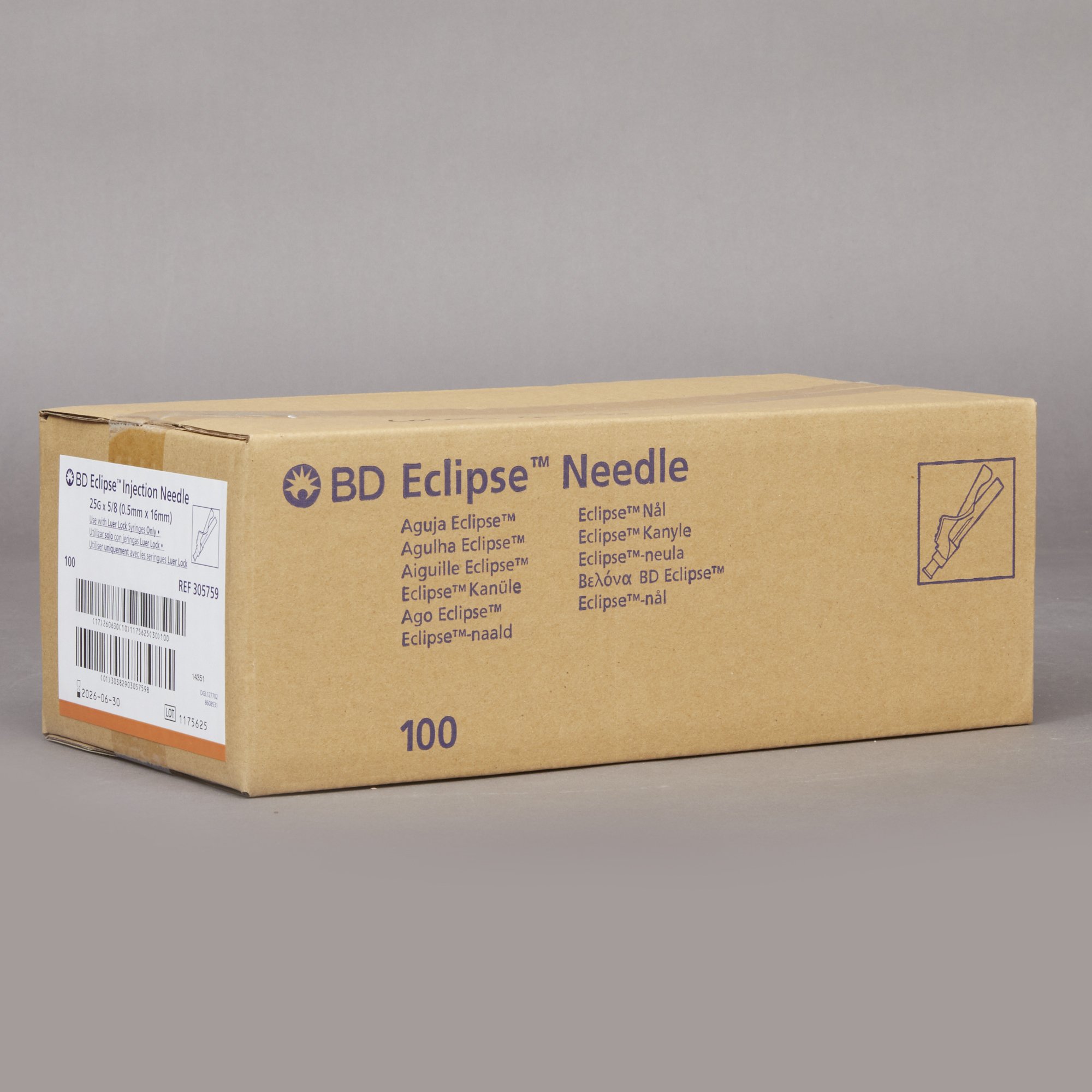 BD 305759 - Eclipse™ Hypodermic Needle - 100/Box, 1200/Case