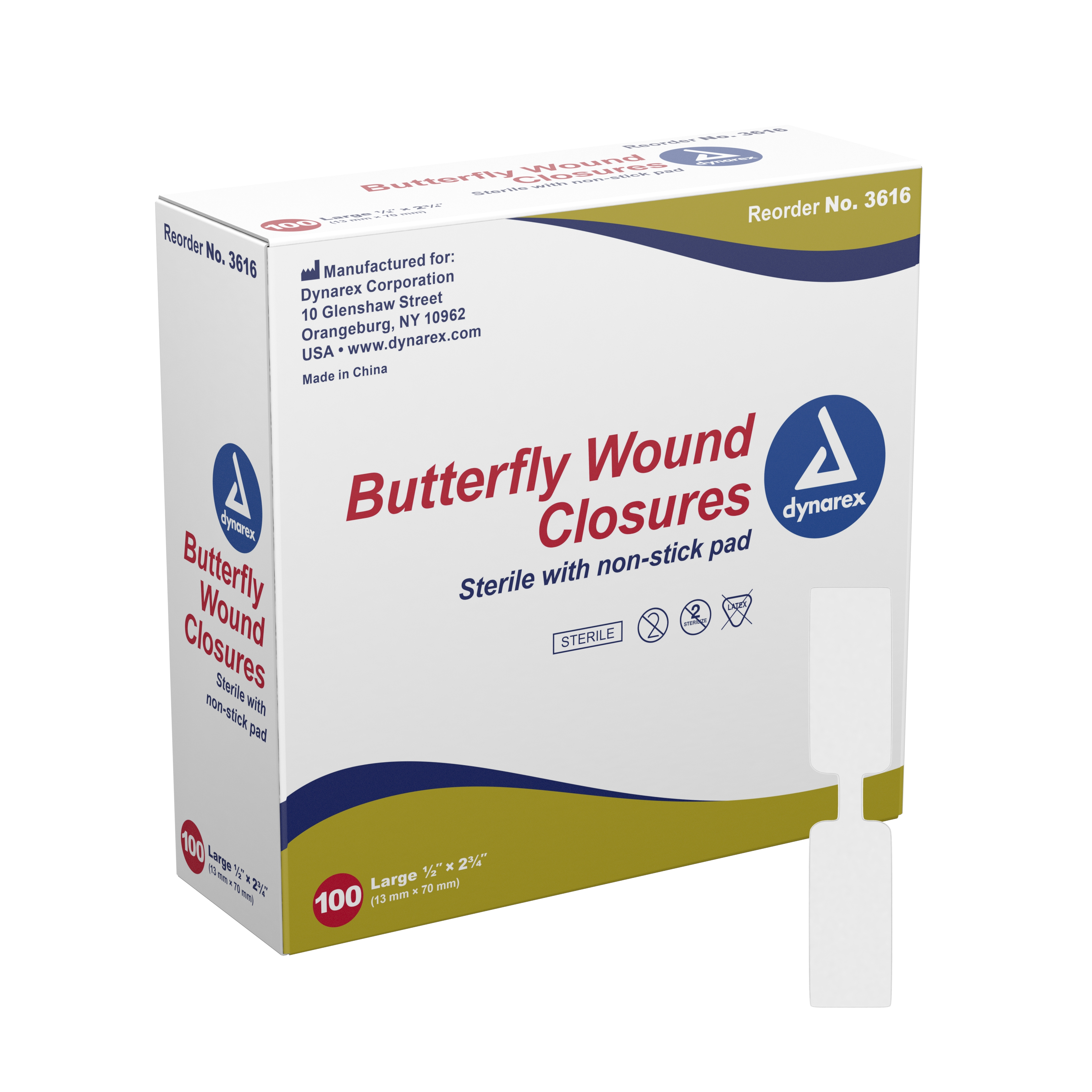 Dynarex - 3616 dynarex® Butterfly Wound Closure Strip
