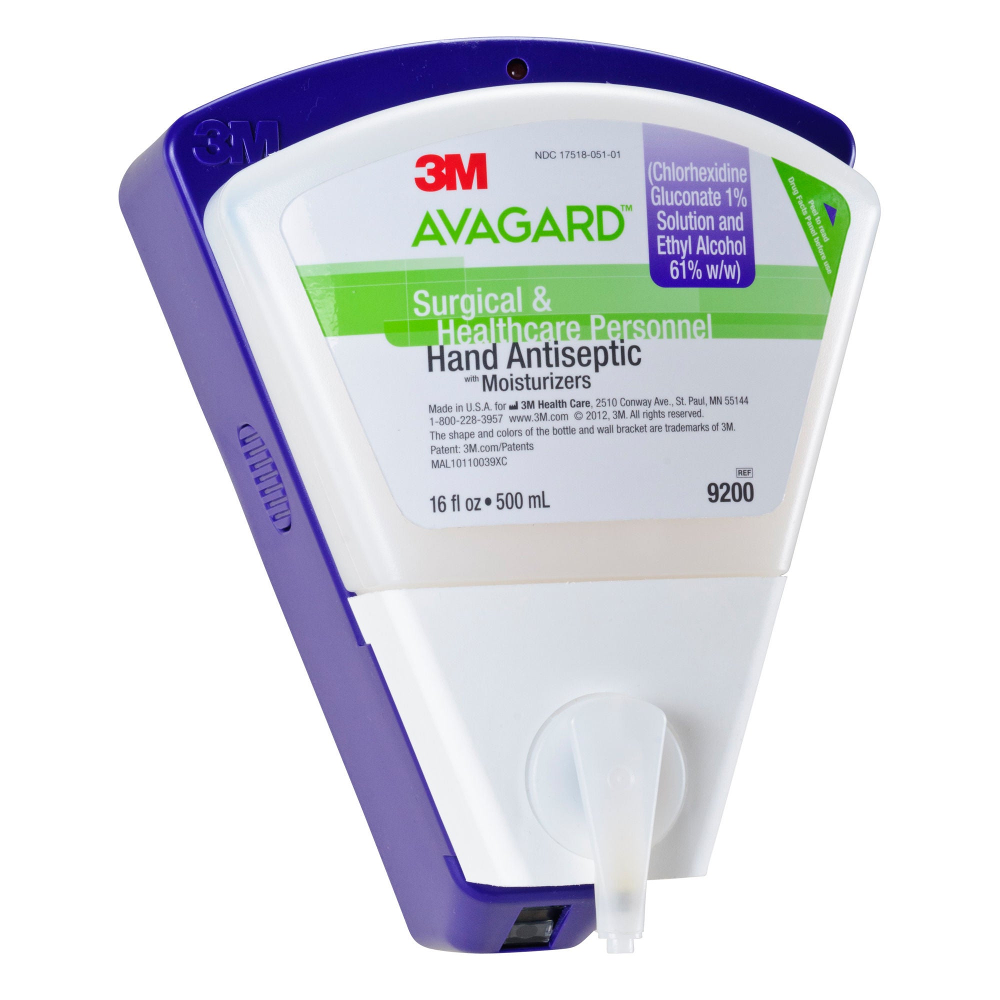 Solventum Corporation - 9228 Hand Hygiene Dispenser 3M™ Avagard™ 500 mL Wall Mount