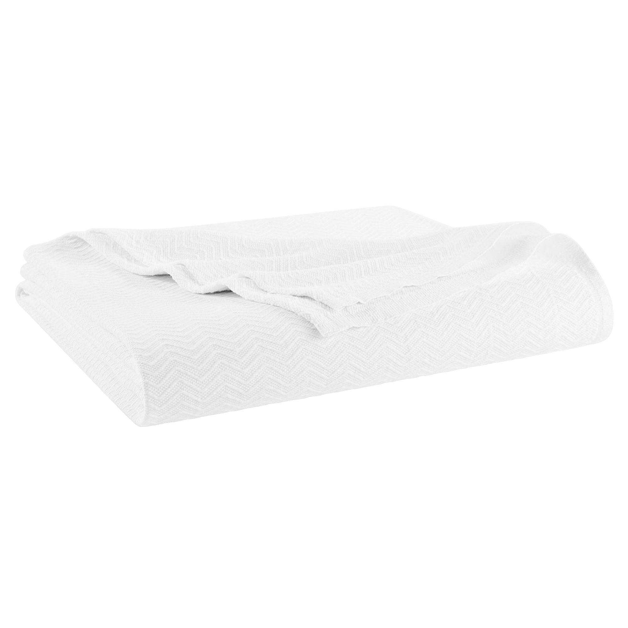 Standard Textile - 78322400 Blanket PerVal® Herringbone 66 X 90 Inch Cotton / Polyester 2.4 lbs. White
