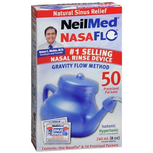Neilmed Products - 70592800816 Neilmed® Nasaflo® Neti Pot Saline Nasal Rinse Kit