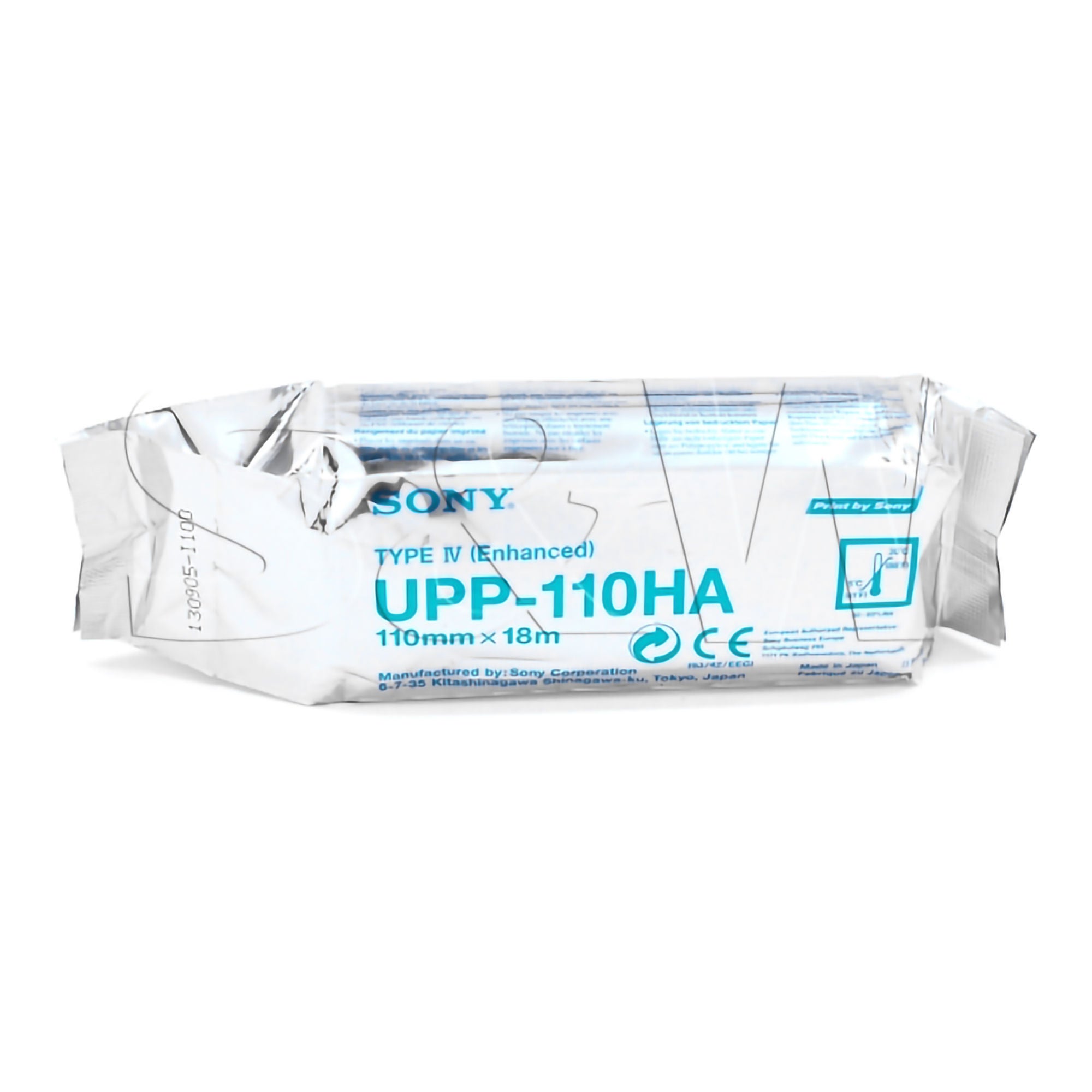 S & W Healthcare - UPP-110HA Ultrasound Video Paper Sony® Roll Black and White High Density Without Grid