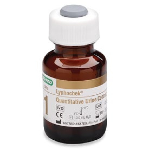 Bio-Rad Laboratories - 376 Qualitative Urine Control Lyphochek® Urine Chemistry Analytes / Amines / Hormones Normal Level 12 X 10 mL