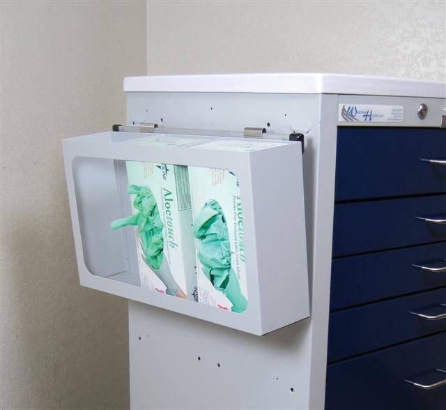 Waterloo Industries - BH-3 Glove Box Holder Cart Mounted 3-Box Capacity Gray 4 X 10 X 18 Inch Steel