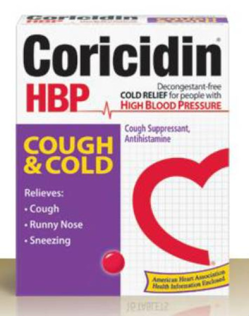 Bayer 11523715802 - Coricidin® HBP Guaifenesin / Dextromethorphan Cold and Cough Relief - 1/Each