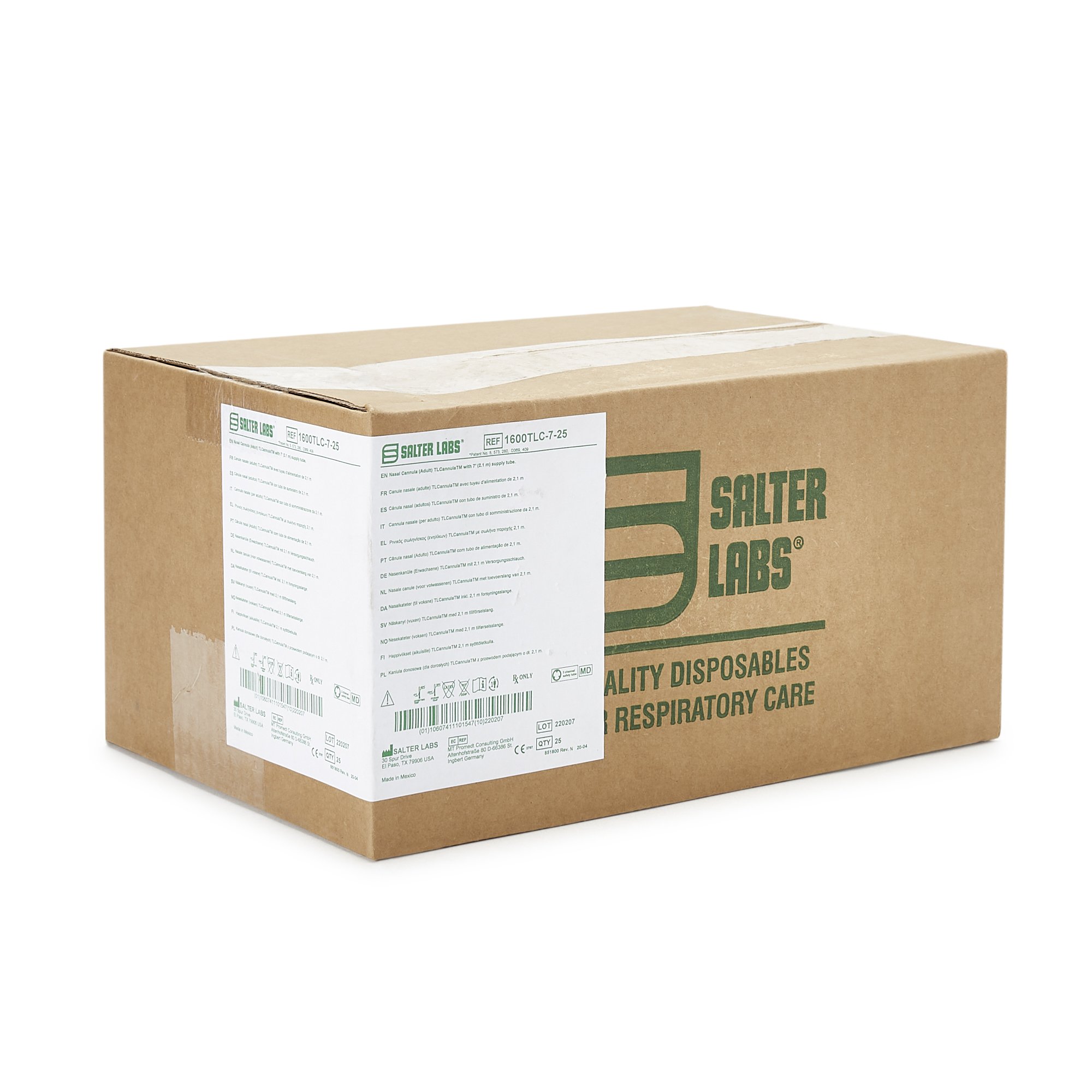 Sun Med - 1600TLC-7-25 Salter-Style® TLCannula™ Nasal Cannula with Ear Cushions
