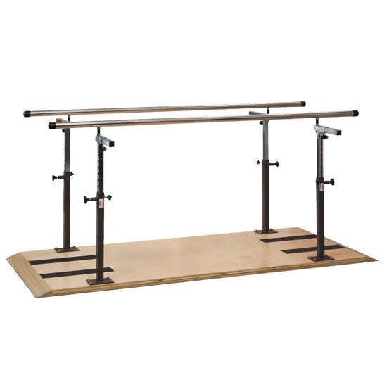 Clinton Industries - 3-2007 Parallel Bars Plywood Base, Stainless Steel Handrails 7 Foot X 18 to 28 X 26 to 39 Inch Satin Finish