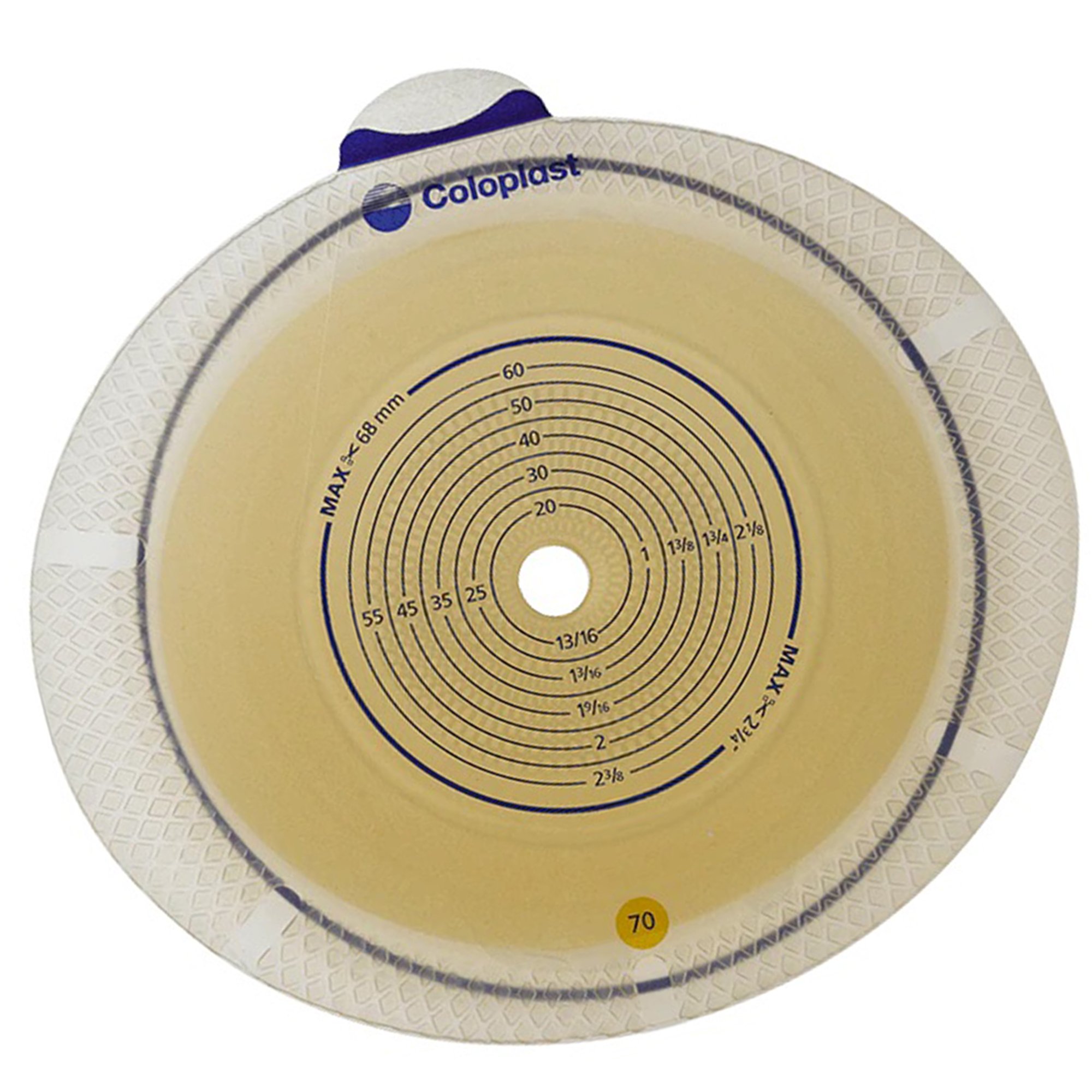 Coloplast 10102 - SenSura® Flex Flat Ostomy Barrier, Trim to fit 10 – 48 mm Stoma Opening, Red - 10/Box
