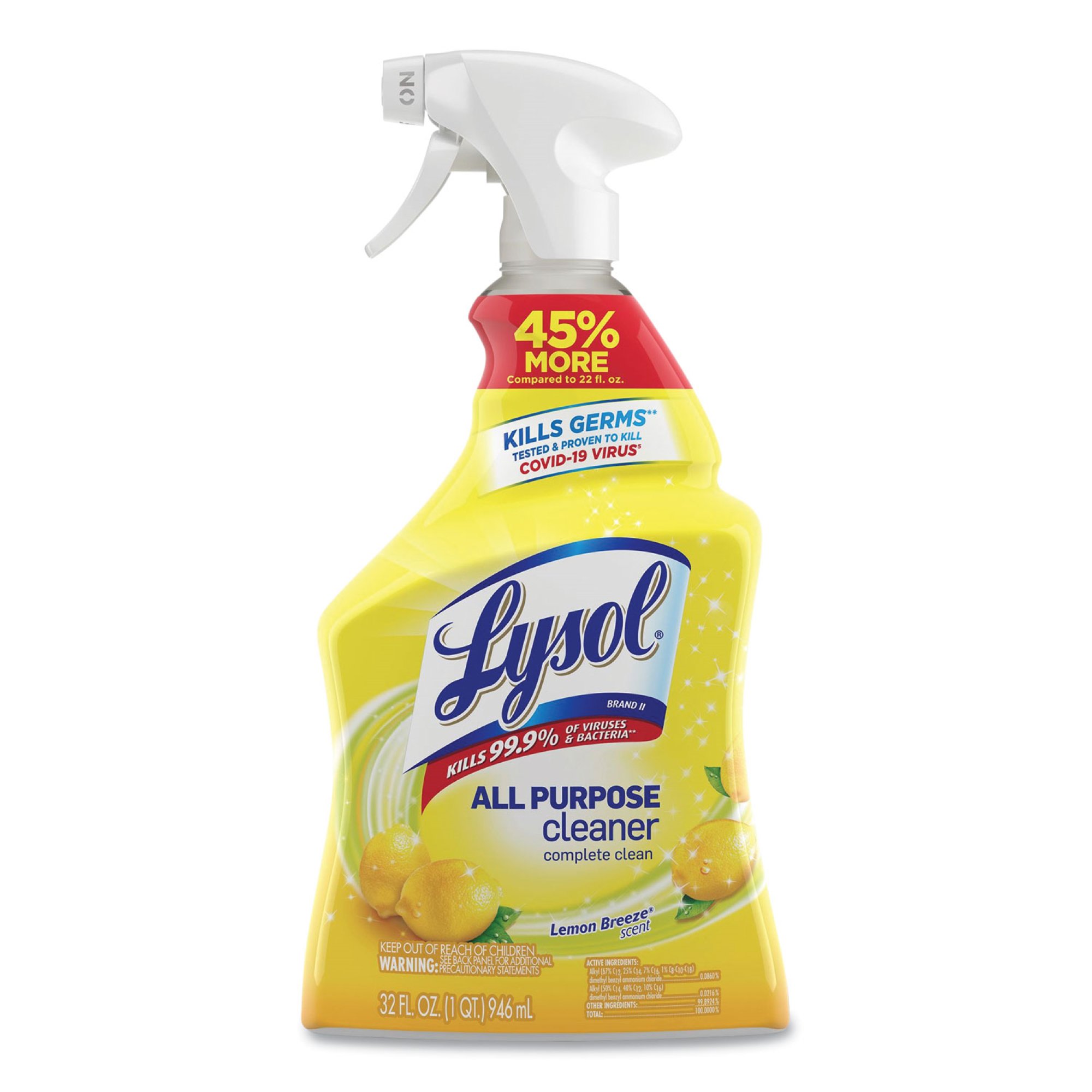 Essendant Co-United Stationers RAC75352CT - Lysol® All Purpose Cleaner, Lemon Breeze - 1/Each, 12/Case
