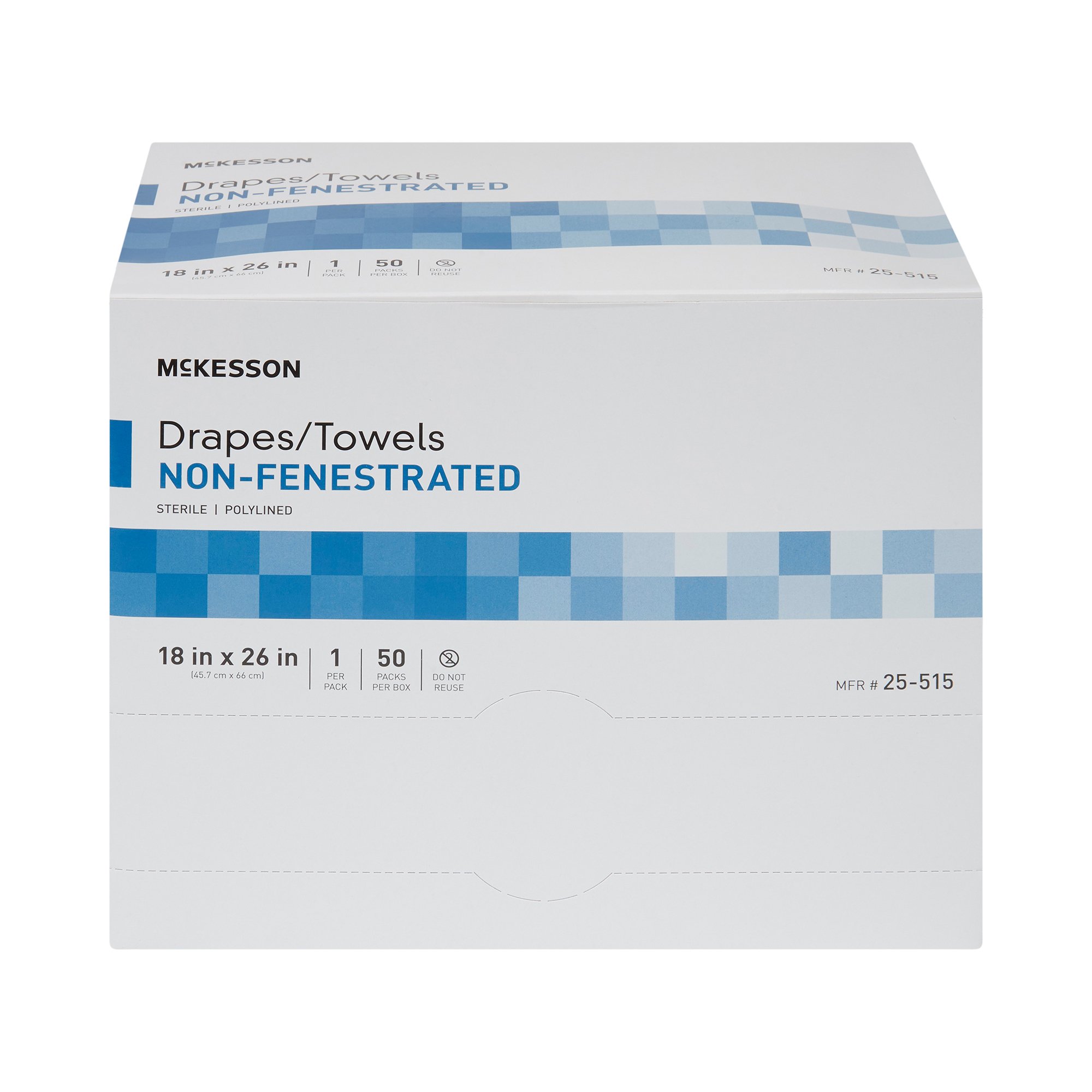 McKesson Brand - 25-515 McKesson Sterile Poly Lined Towel Drape