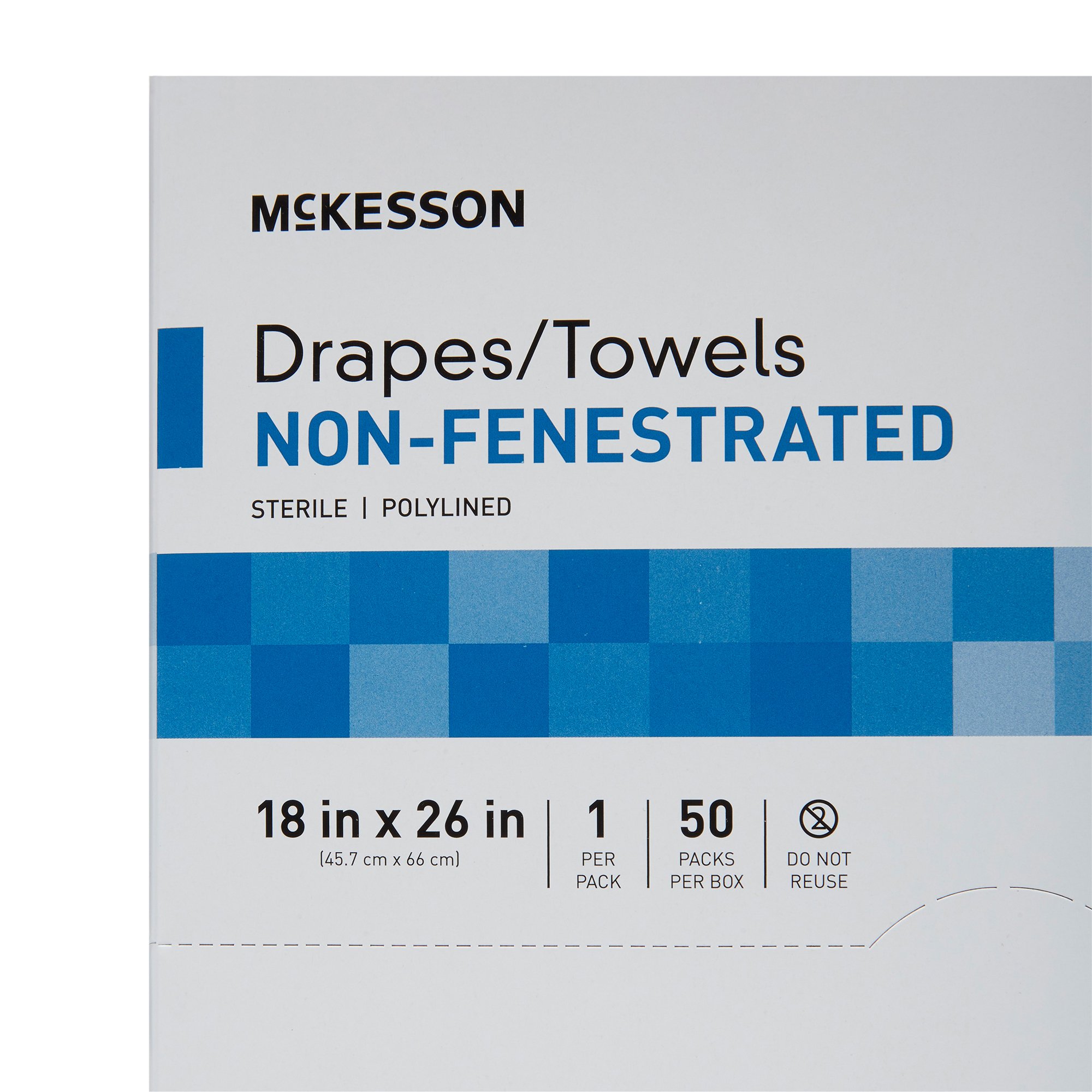 McKesson Brand - 25-515 McKesson Sterile Poly Lined Towel Drape