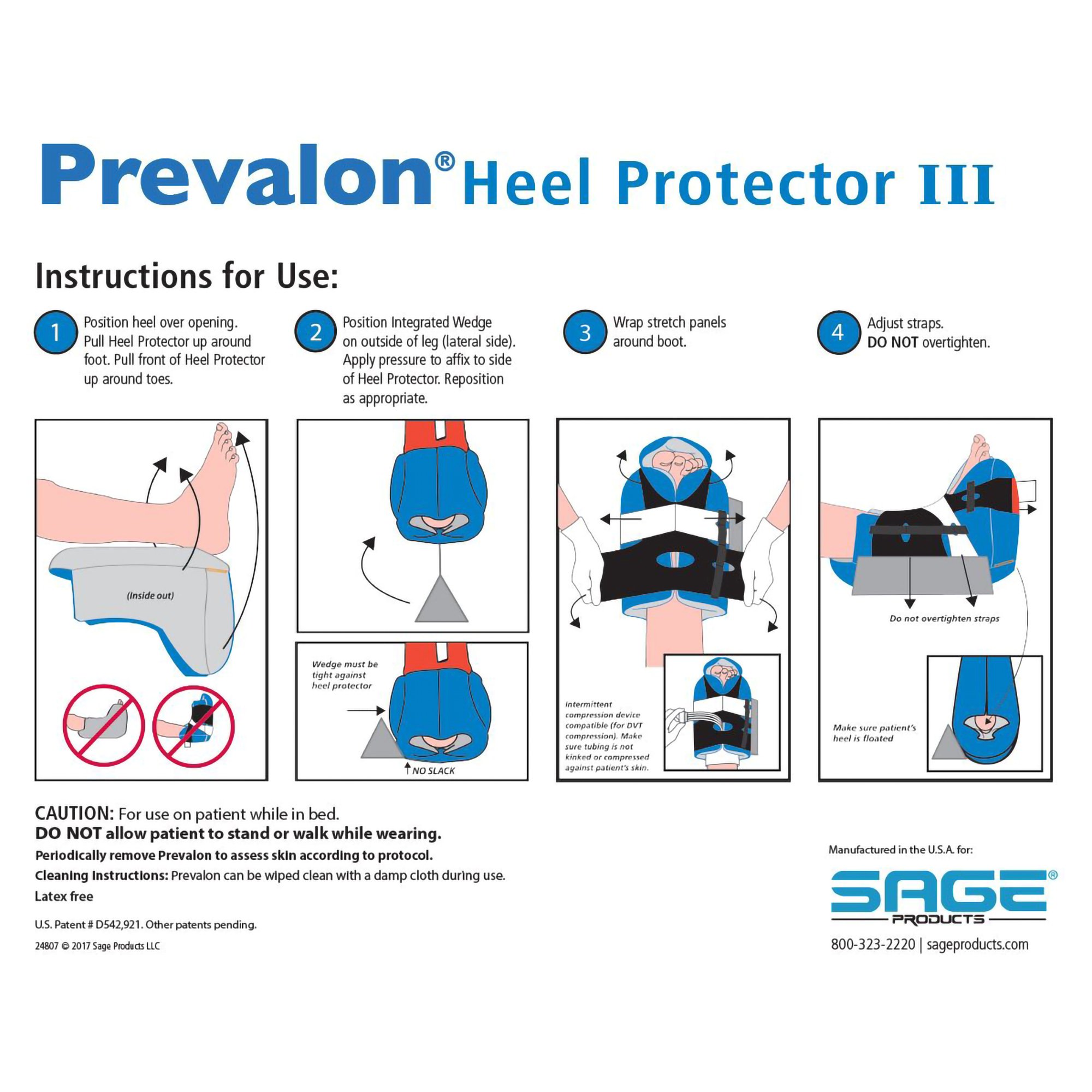 Sage Products - 7355 Prevalon® Heel Protector Boot with Wedge