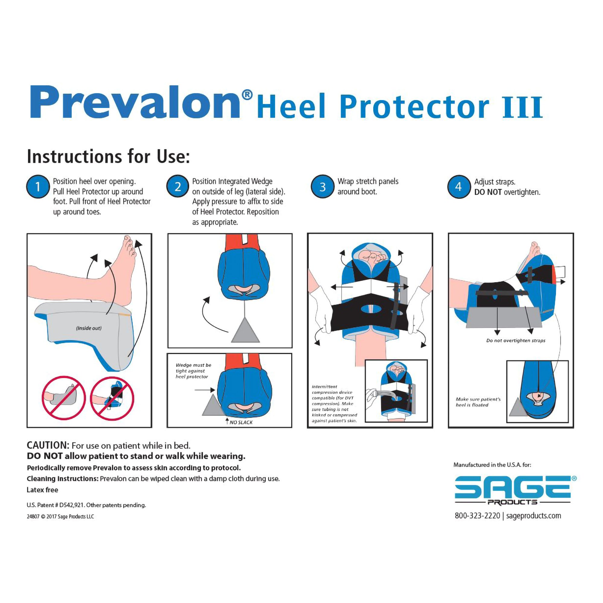 Sage Products - 7355 Prevalon® Heel Protector Boot with Wedge