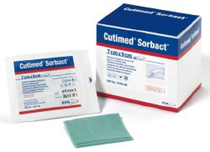 BSN Medical 7216510 - Cutimed® Sorbact® Antimicrobial Mesh Dressing, 2¾ x 3½ Inch - 40/Box
