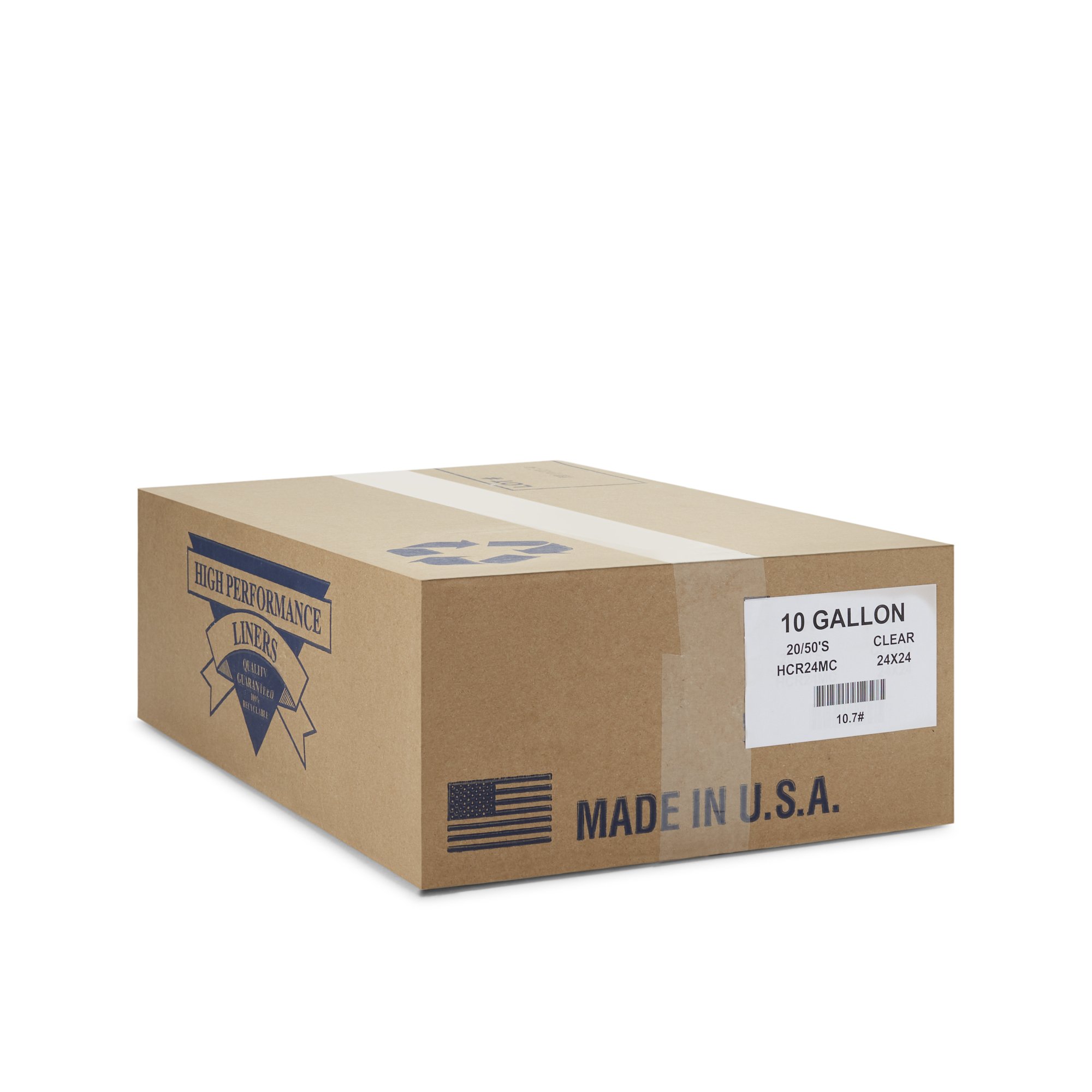 Colonial Bag Corp HCR24MC - Colonial Bag Medium Duty Trash Bag, Clear, 10-gallon Capacity - 1/Roll, 20/Case