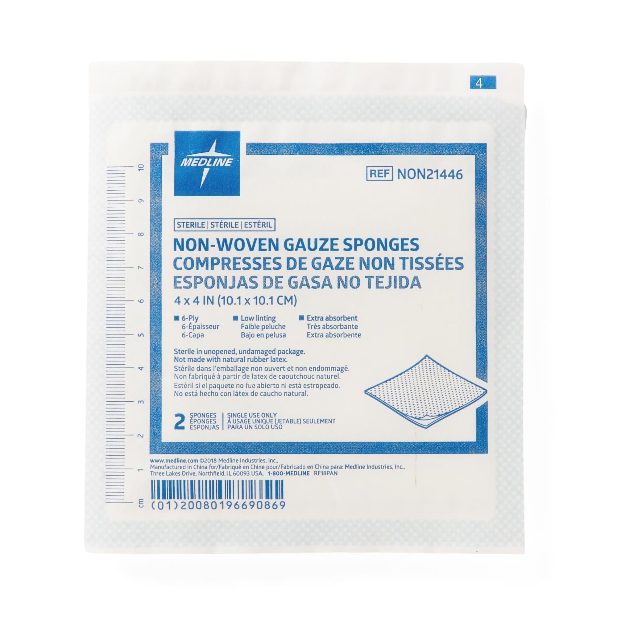 Medline - NON21446 Avant Gauze® Sterile Nonwoven Sponge