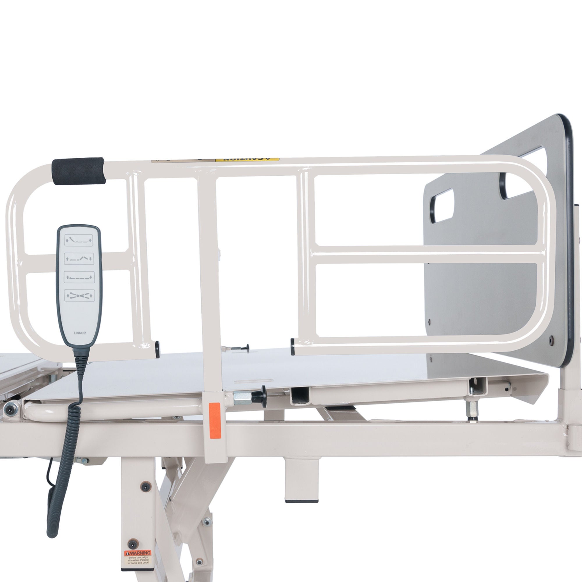 Graham-Field - GL927000 Foot Side Bariatric Bed Rail 30-1/2 Inch Length 32 to 44 Inch Height