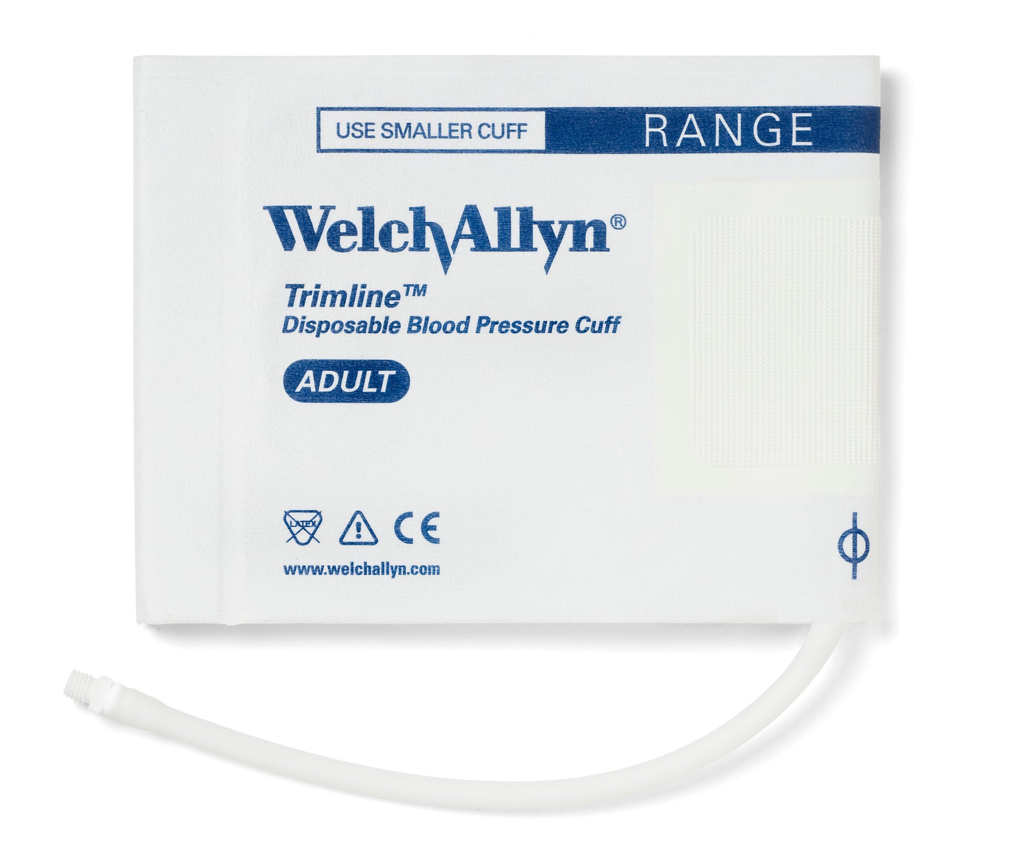 Welch Allyn - 39019 Single Patient Use Blood Pressure Cuff Tempa-Kuff® 27.5 to 36.5 cm Arm Cloth Fabric Cuff Adult Long Cuff