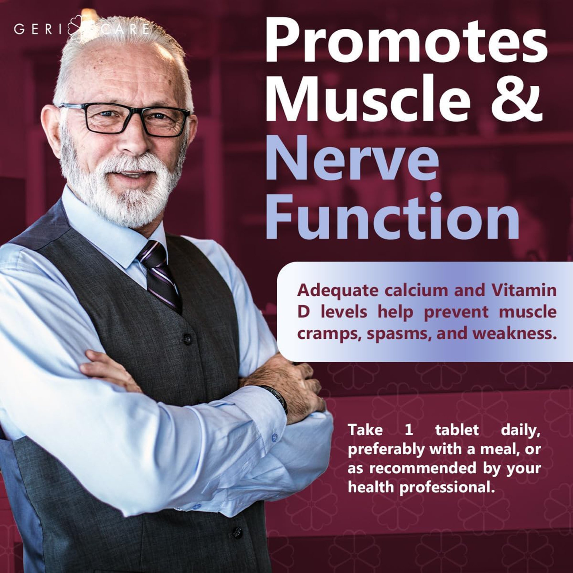 Geri-Care 874-01-GCP - Geri-Care® Vitamin D-3 Supplement - 1/Bottle, 12/Case
