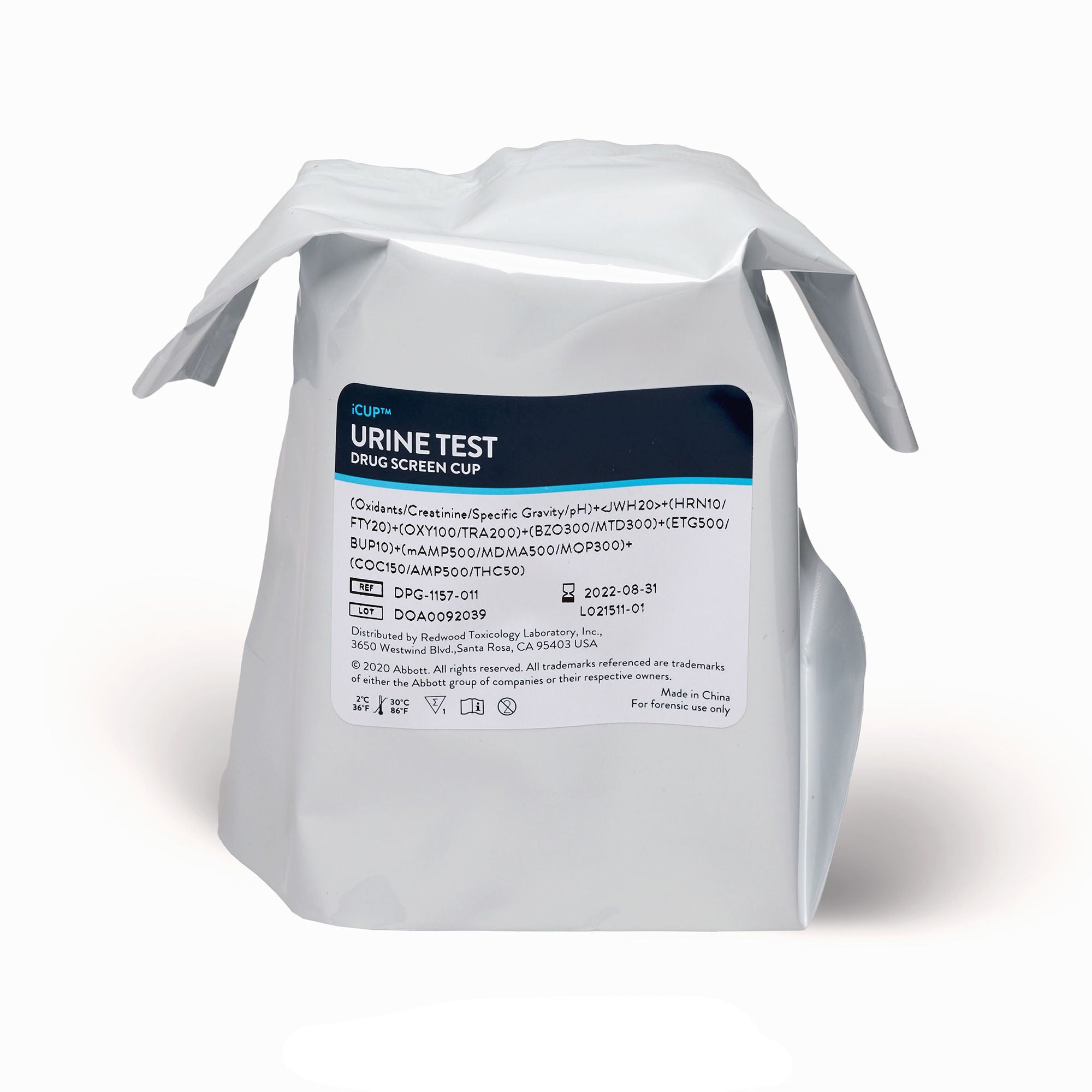 Abbott Rapid Dx North America LLC - I-DUE-1107-141 Drugs of Abuse Test Kit iCup® A.D. AMP, BAR, BZO, COC, mAMP/MET, MTD, OPI, OXY, PPX, THC, (CR, OX, pH) 25 Tests CLIA Non-Waived