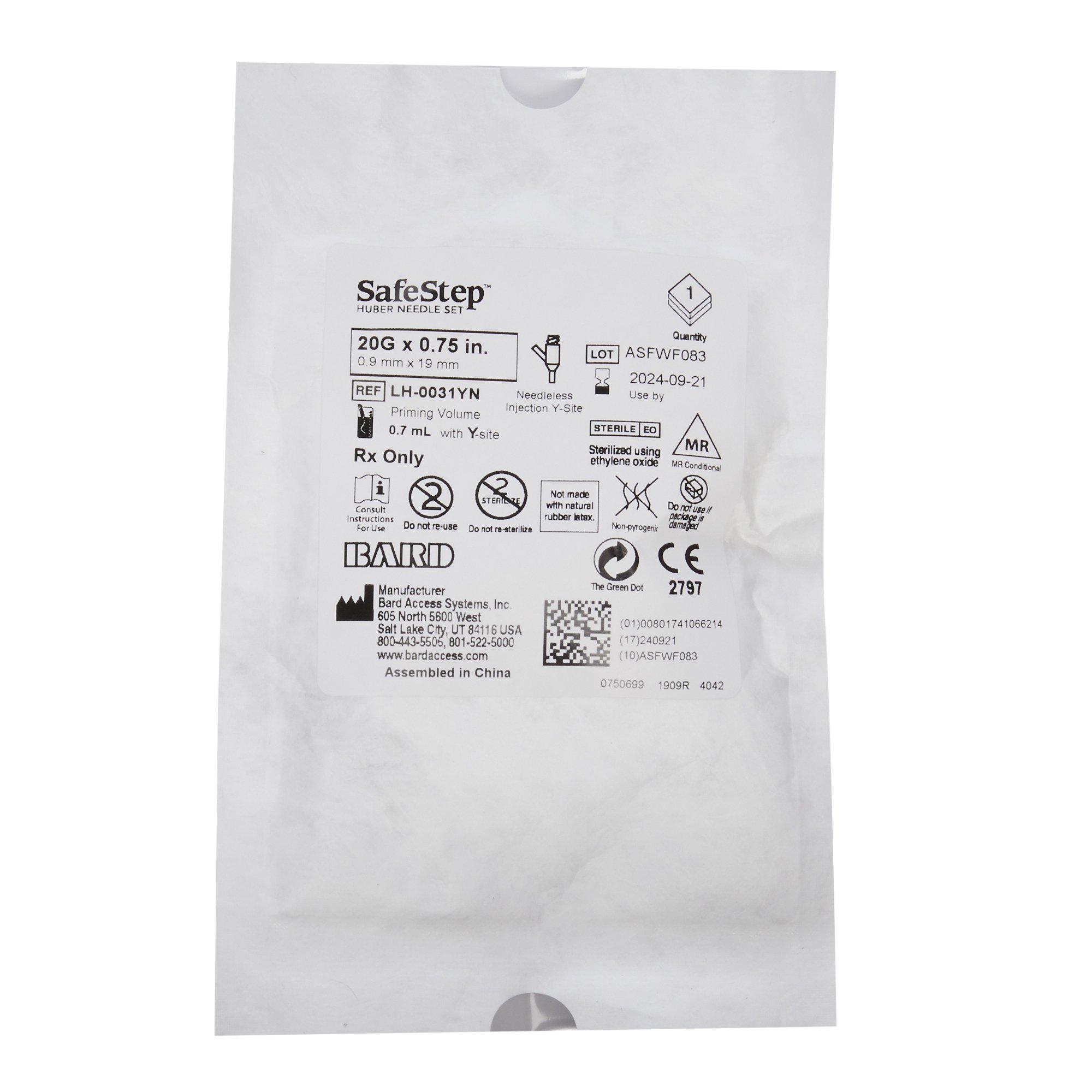 BD - LH-0031YN SafeStep® Huber Infusion Set