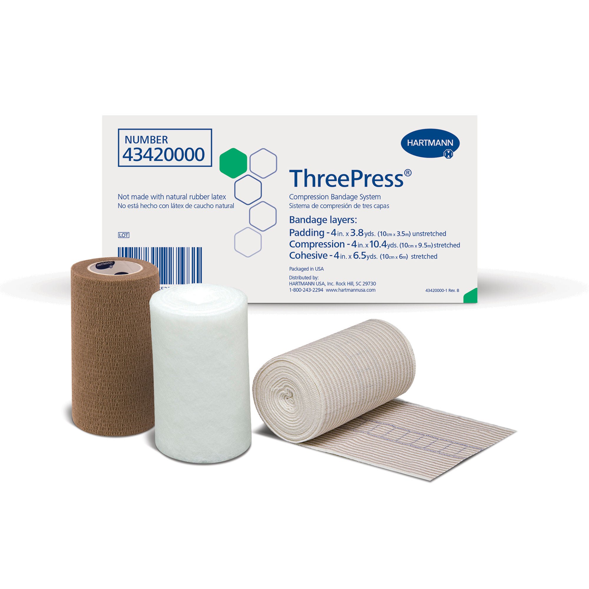 Hartmann - 43420000 ThreePress® Self-adherent Closure 3 Layer Compression Bandage System