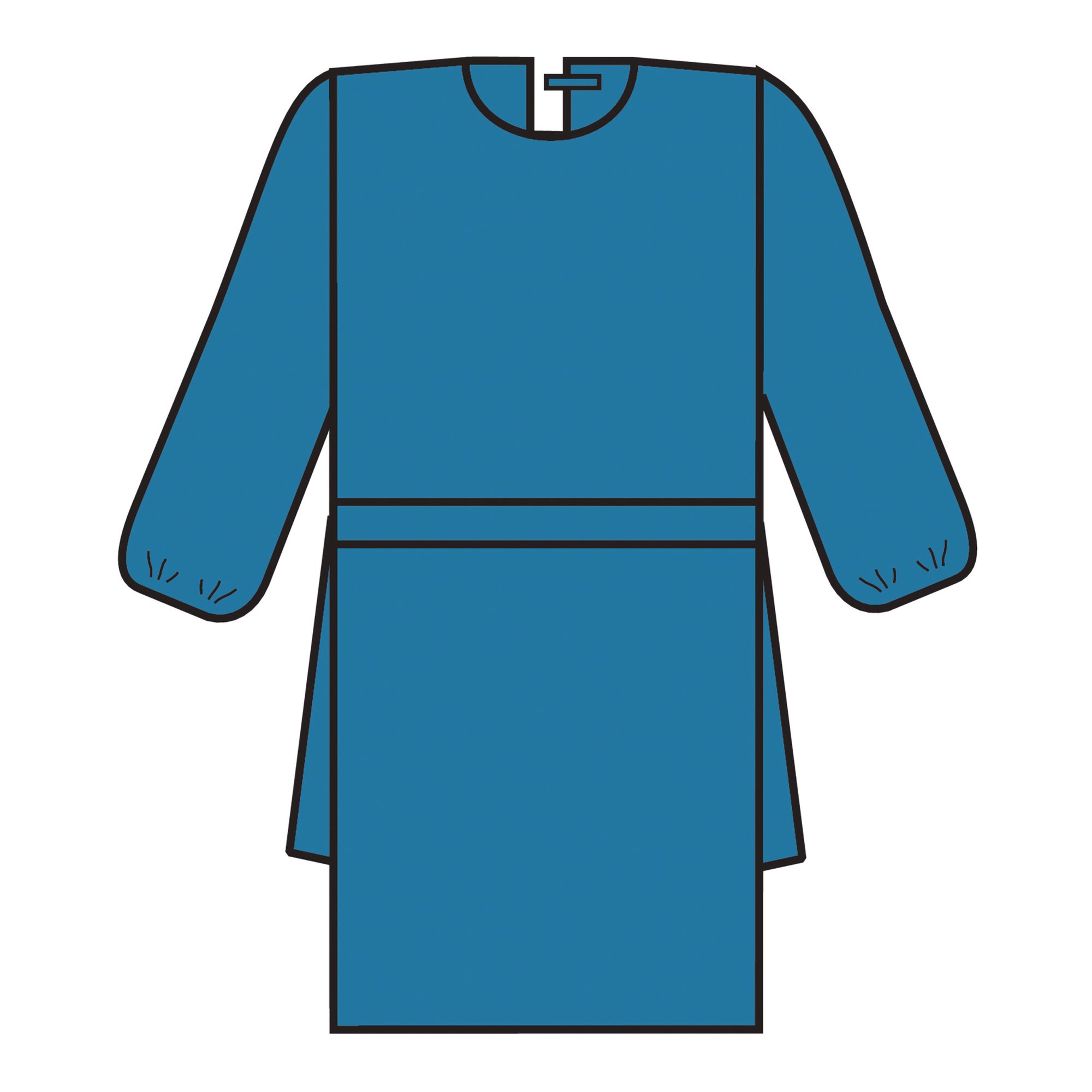 O&M Halyard Inc 69987 - Halyard Protective Procedure Gown - 1/Each, 10/Pack, 100/Case