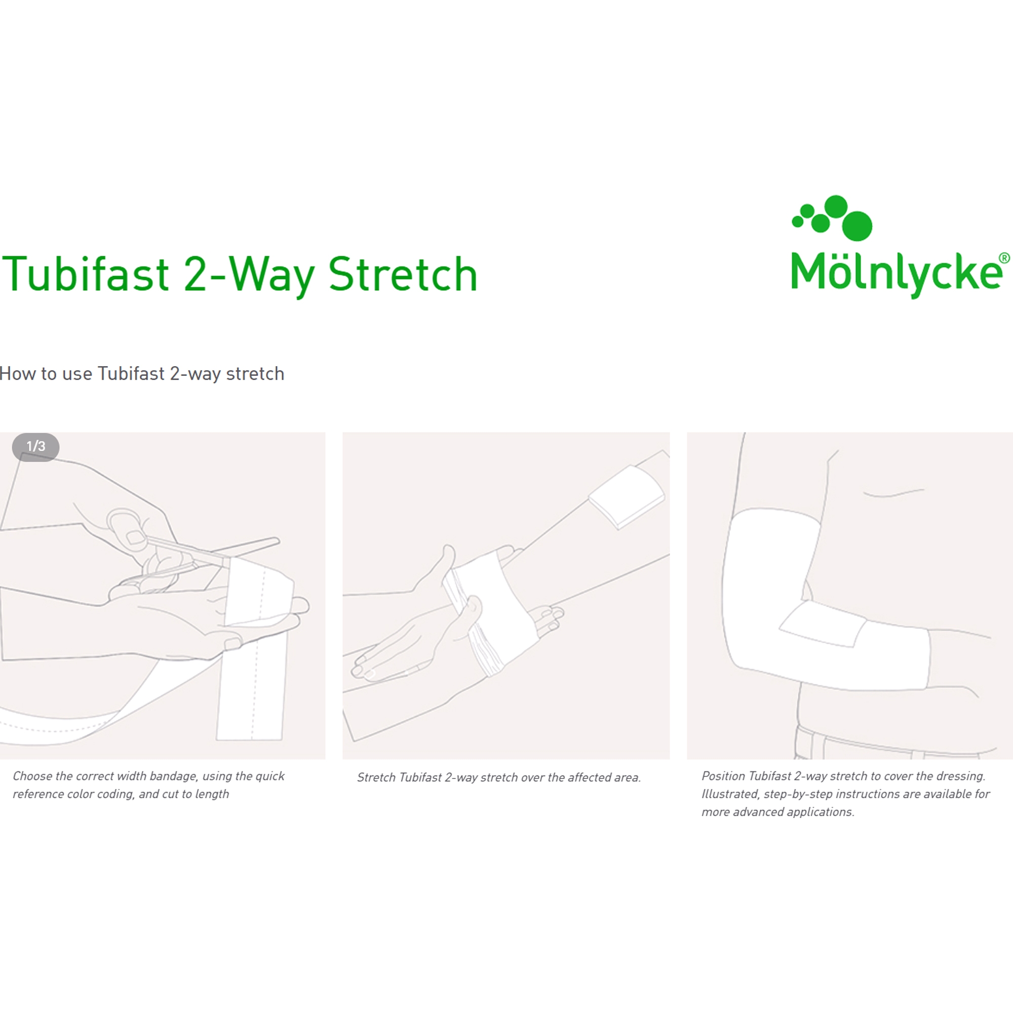 Molnlycke 2444 - Tubifast® Tubular Retention Bandage, 64 – 130 Centimeter - 1/Each