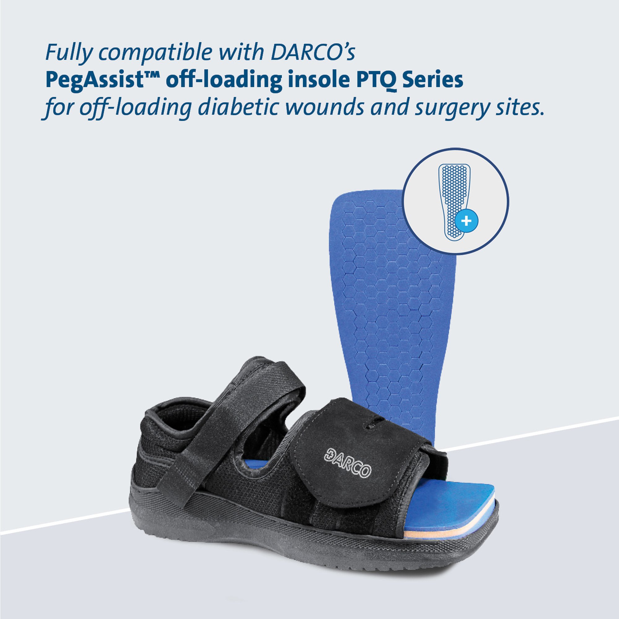 Darco International MQM4B - Darco MedSurg™ Post-Op Shoe, Men's, Extra Large, Black - 1/Each, 36/Case