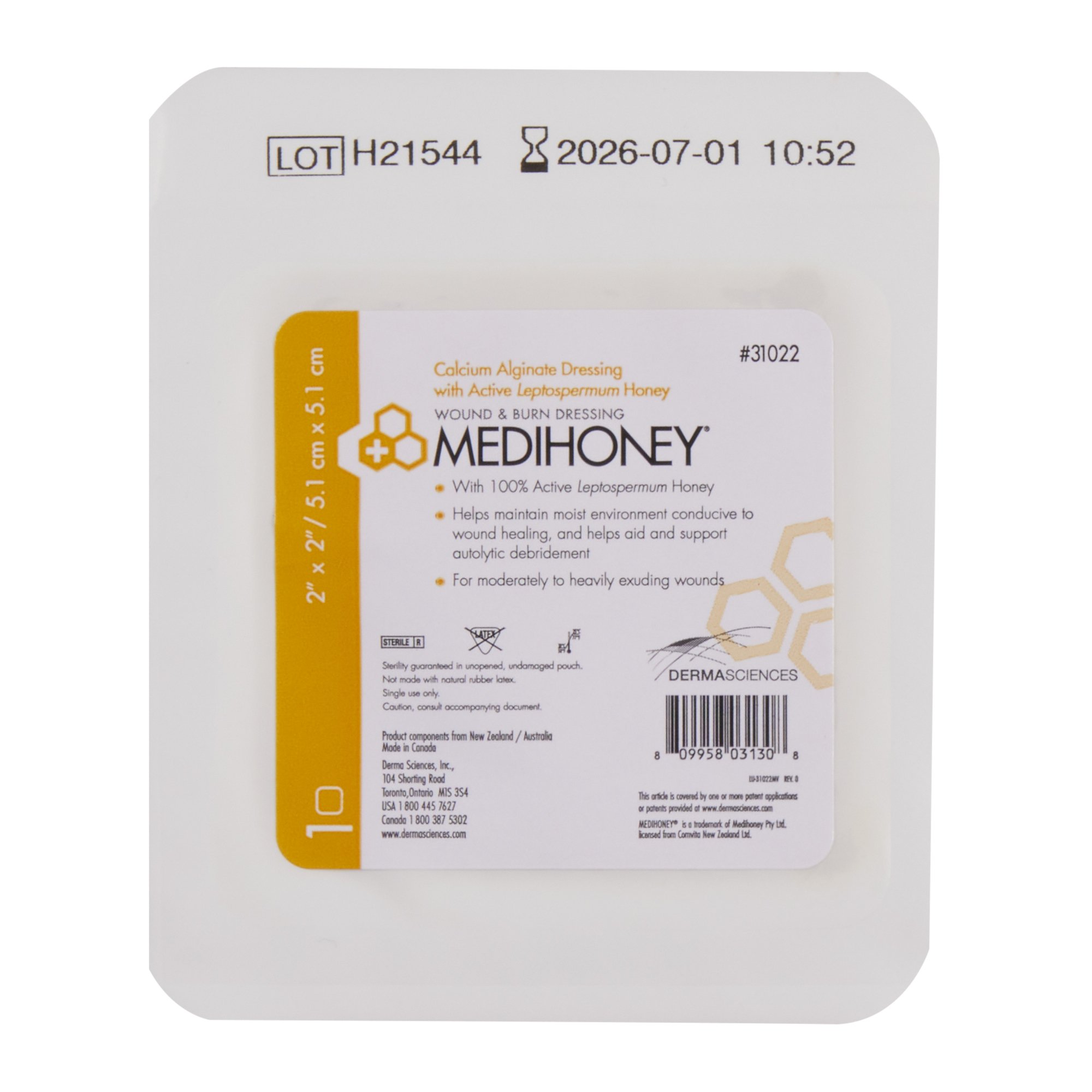 MEDIHONEY Honey Impregnated Wound Dressing 31022 by McKesson Brand
