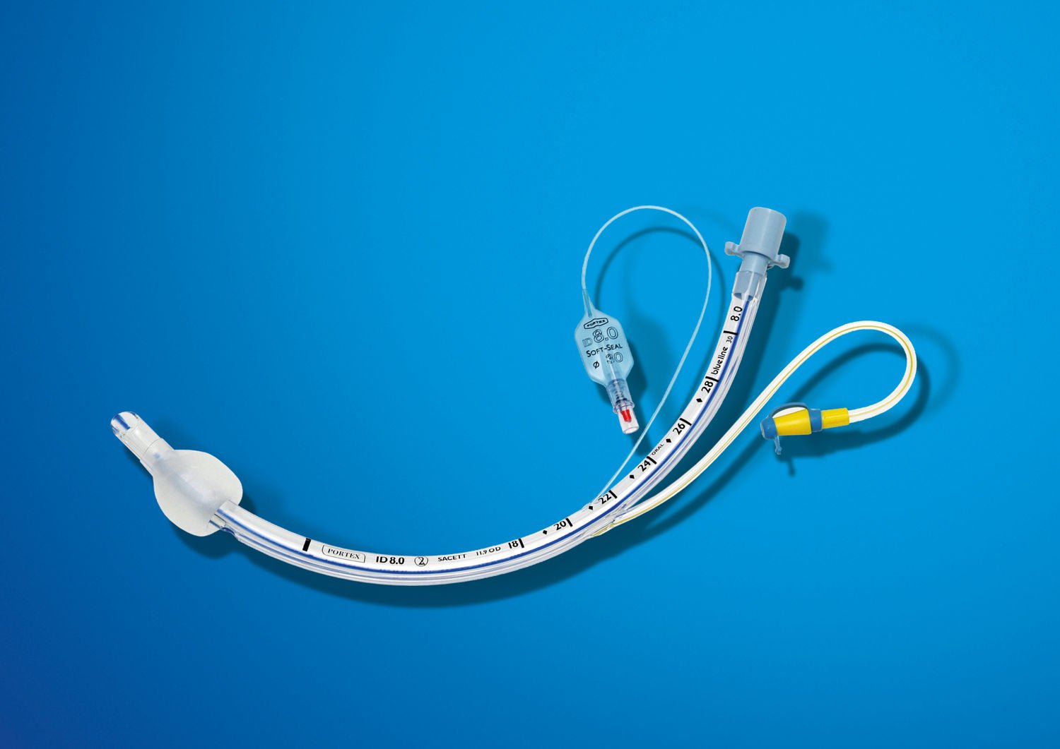 ICU Medical FKA Smiths Medical - 100/189/070 Cuffed Endotracheal Tube Portex®SACETT® 310 mm Length Curved 7.0 mm ID Adult Murphy Eye