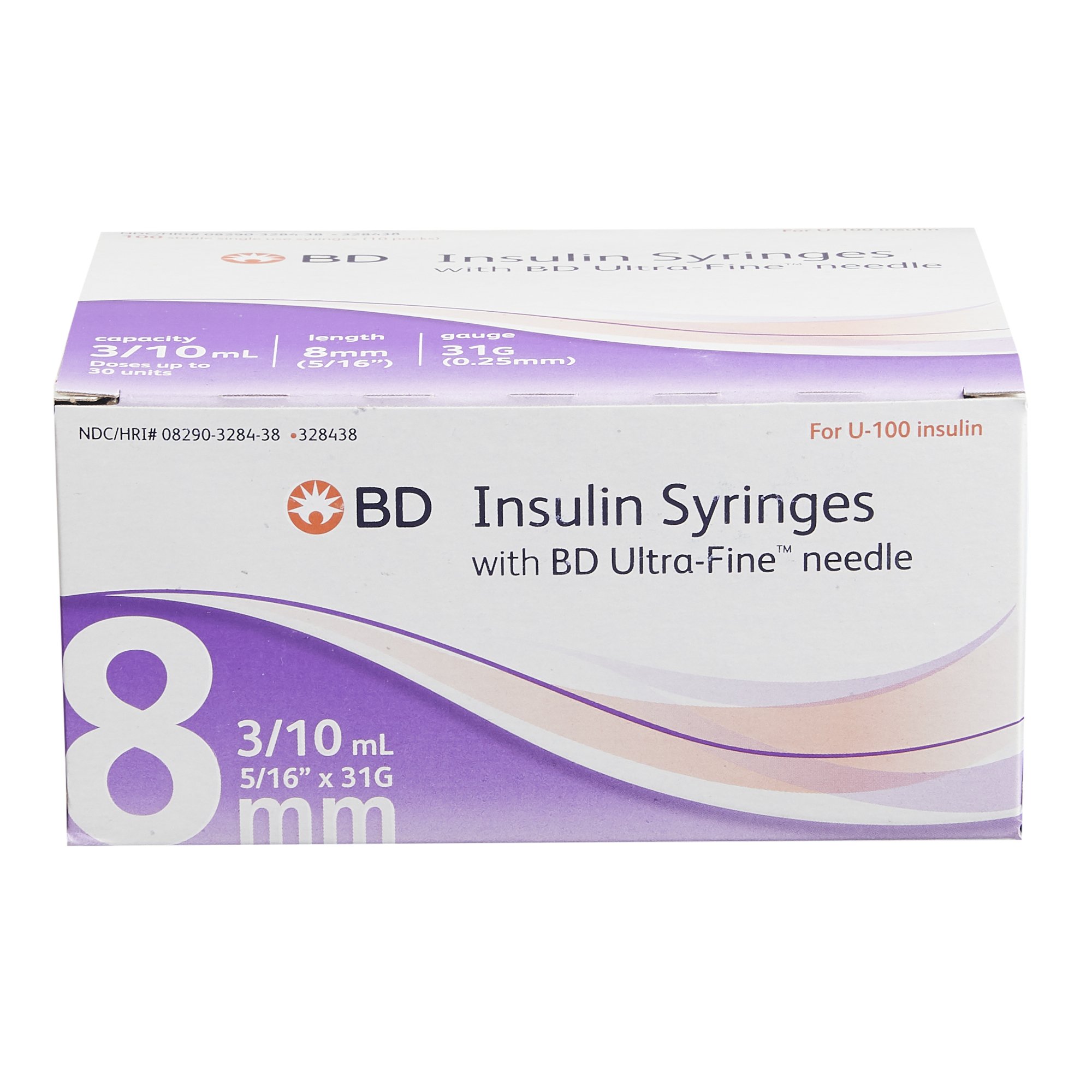 Embecta Medical II LLC 328440 - Ultra-Fine™ Insulin Syringe with Needle - 10/Box, 50/Case