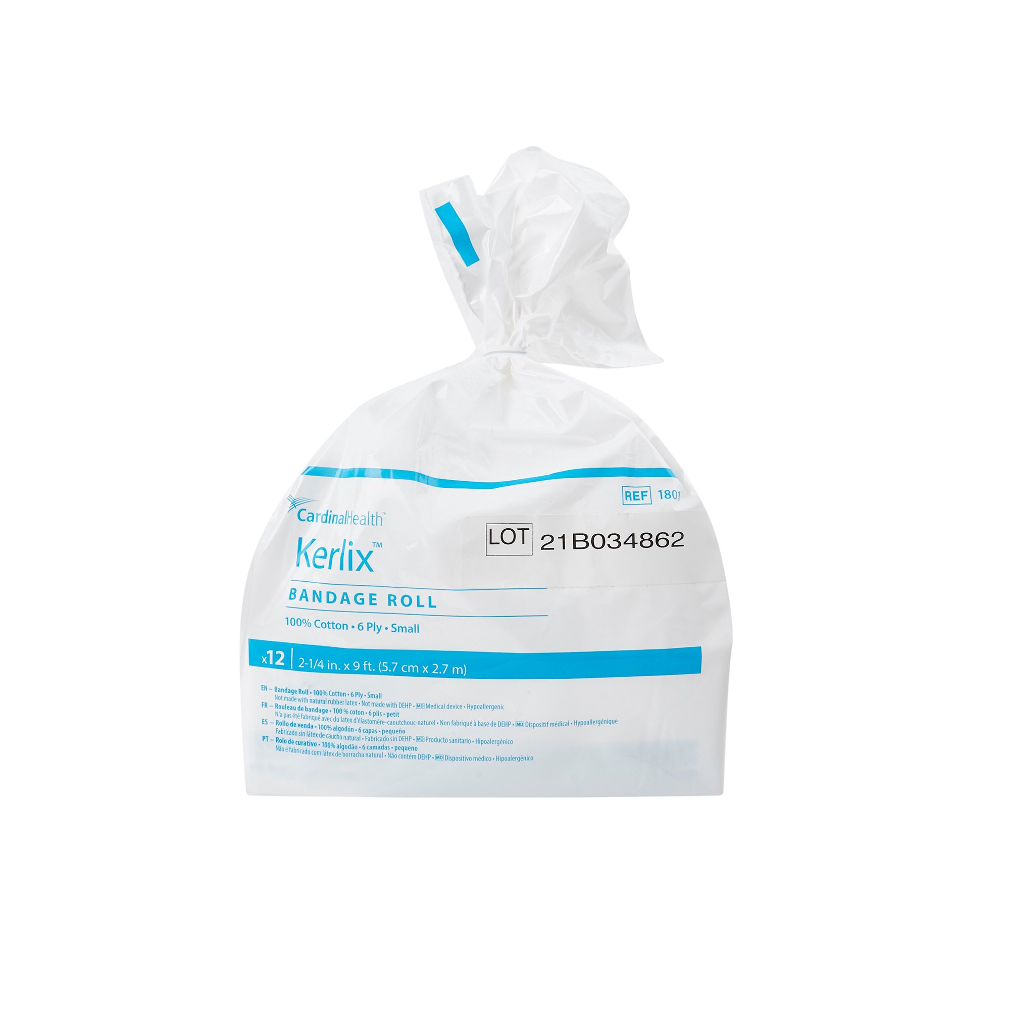 Cardinal 1801- - Kerlix™ Fluff Bandage Roll, 2-1/4 Inch x 3 Yard, Six-Ply - 12/Bag, 96/Case