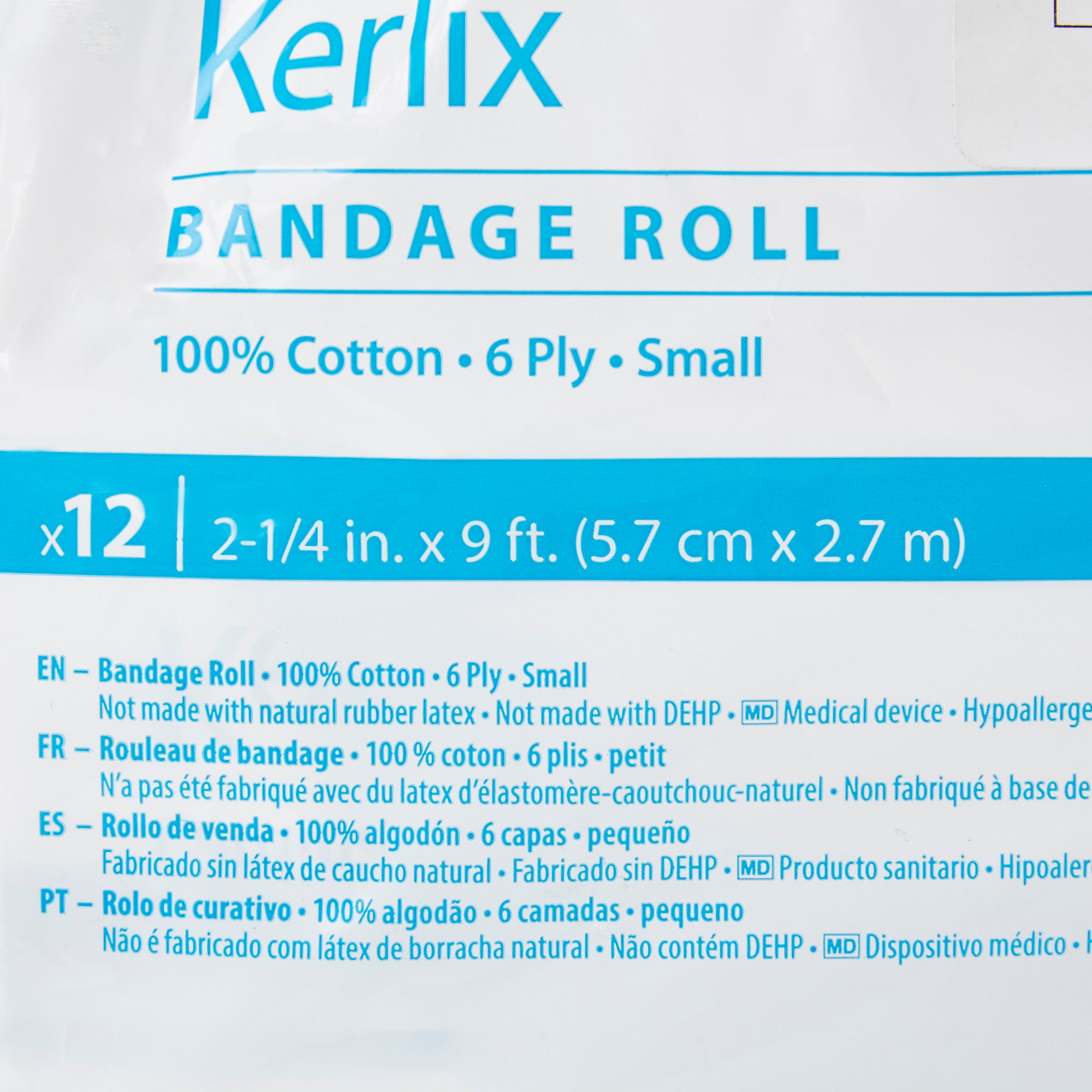 Cardinal 1801- - Kerlix™ Fluff Bandage Roll, 2-1/4 Inch x 3 Yard, Six-Ply - 12/Bag, 96/Case